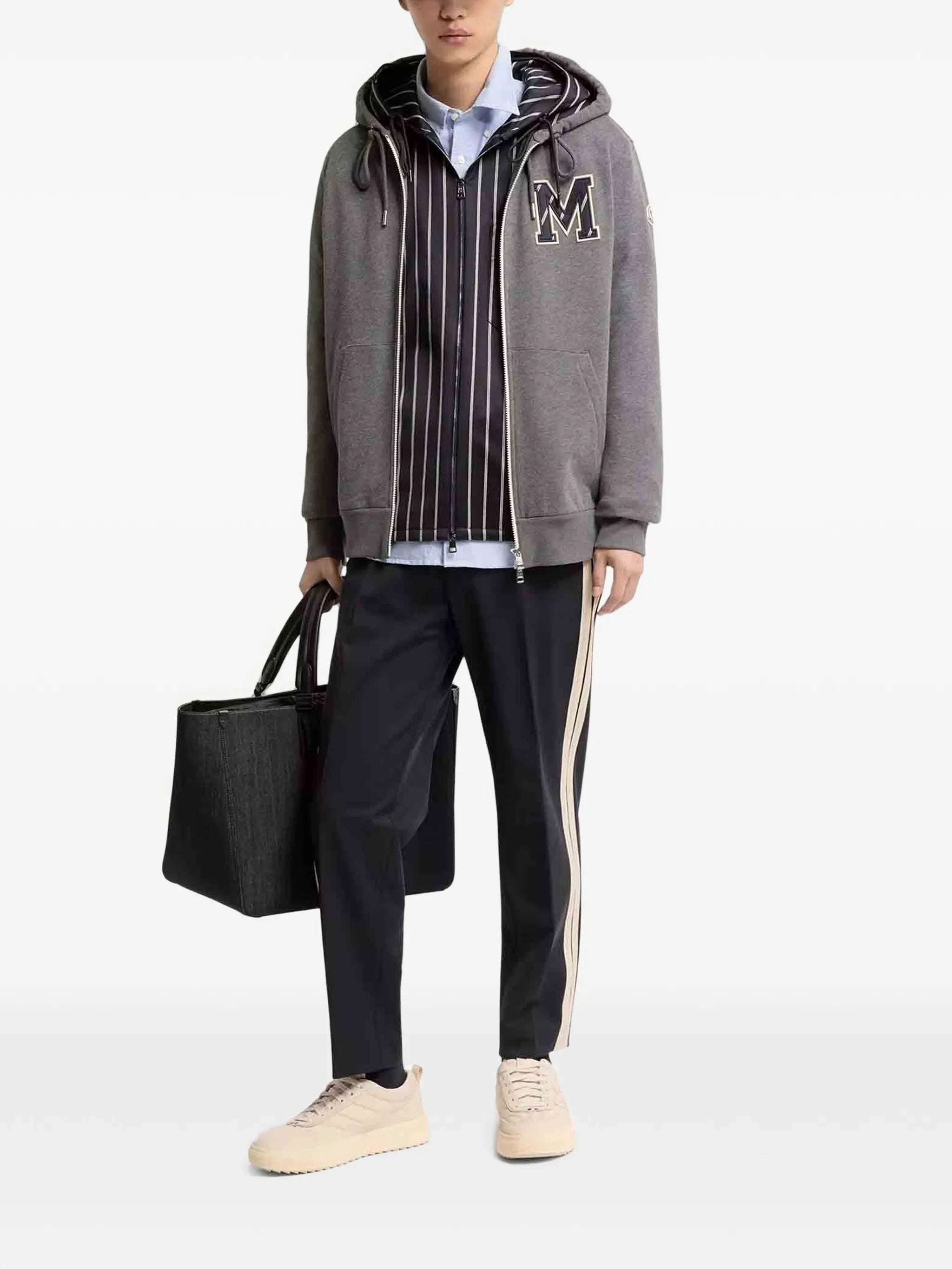 STRETCH CTN-NYLON BLEND TRACK PANTS NAVY