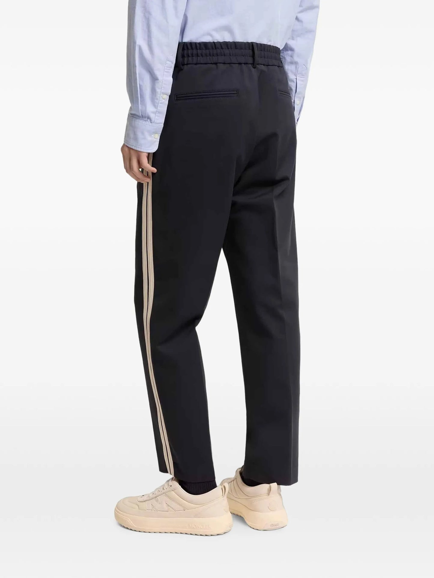 STRETCH CTN-NYLON BLEND TRACK PANTS NAVY