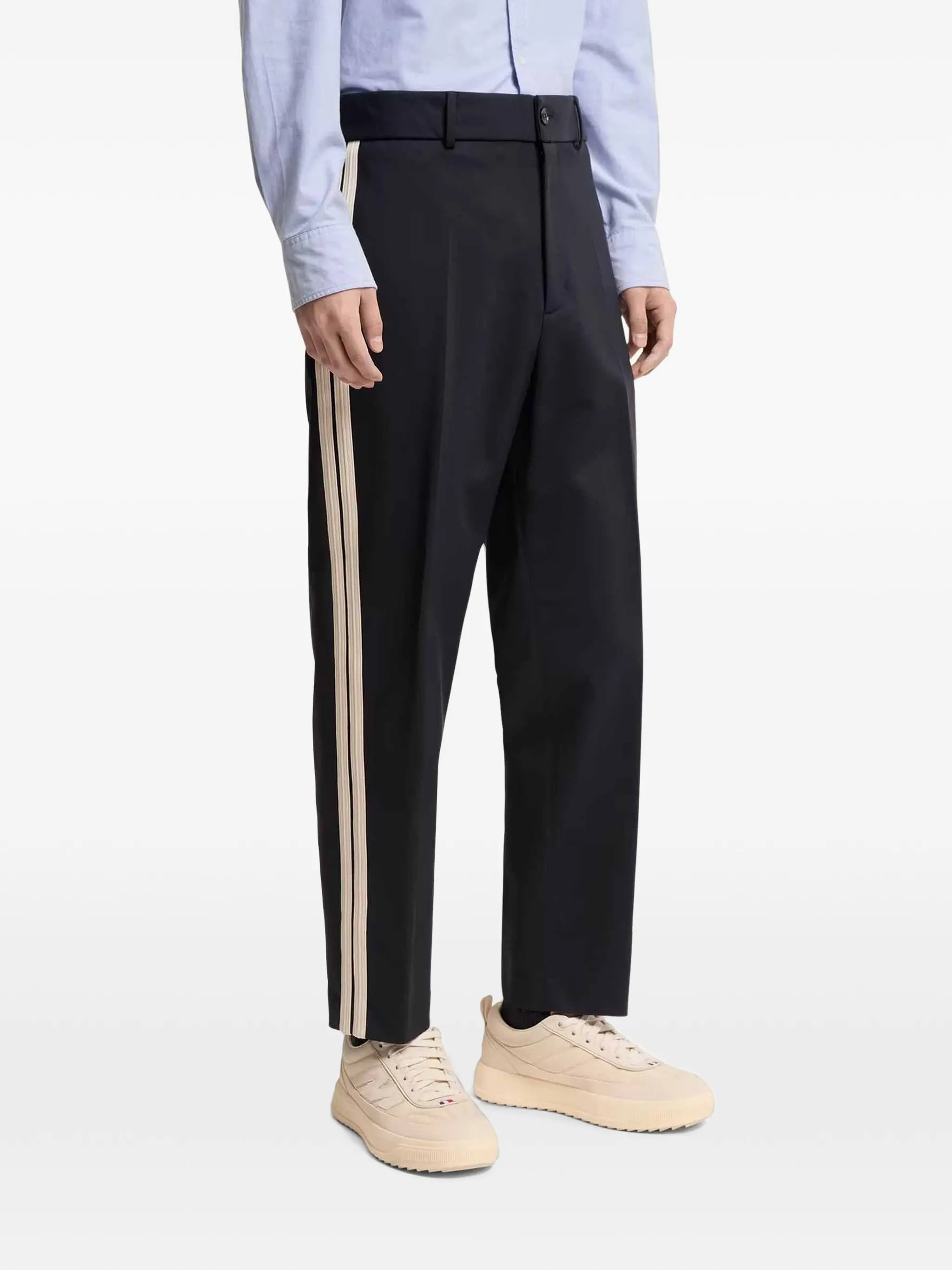 STRETCH CTN-NYLON BLEND TRACK PANTS NAVY
