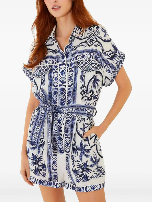 Wonderful City belted playsuit