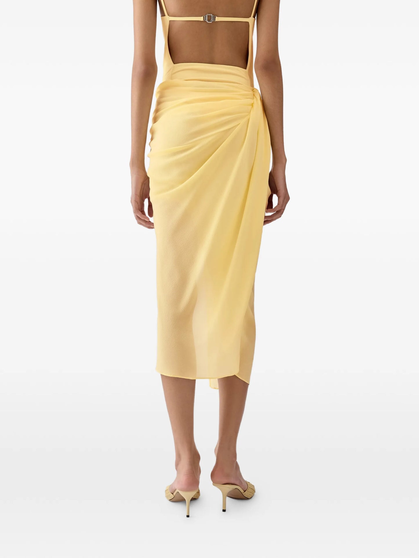 draped asymmetric skirt