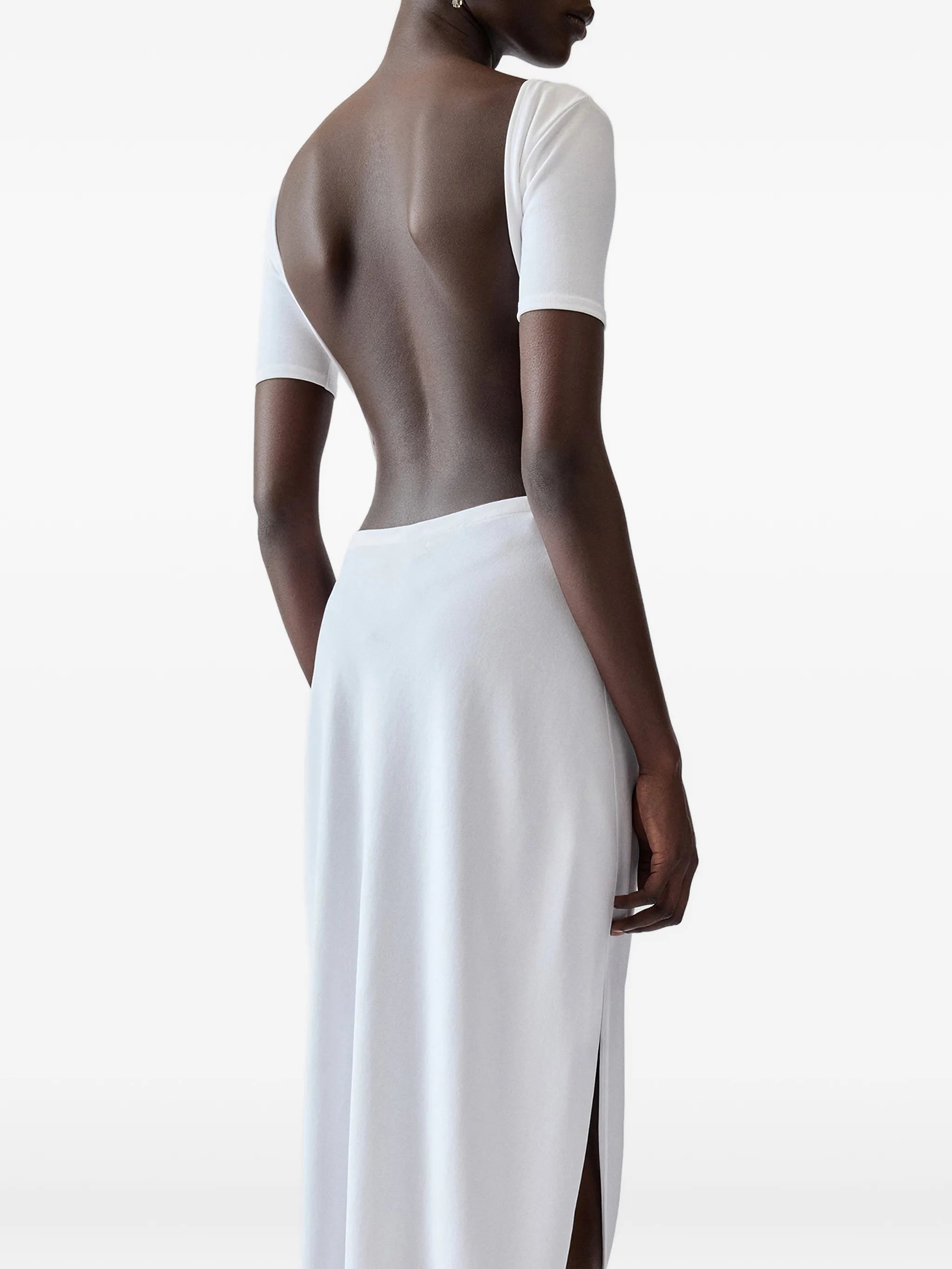 The Sole open-back draped dress