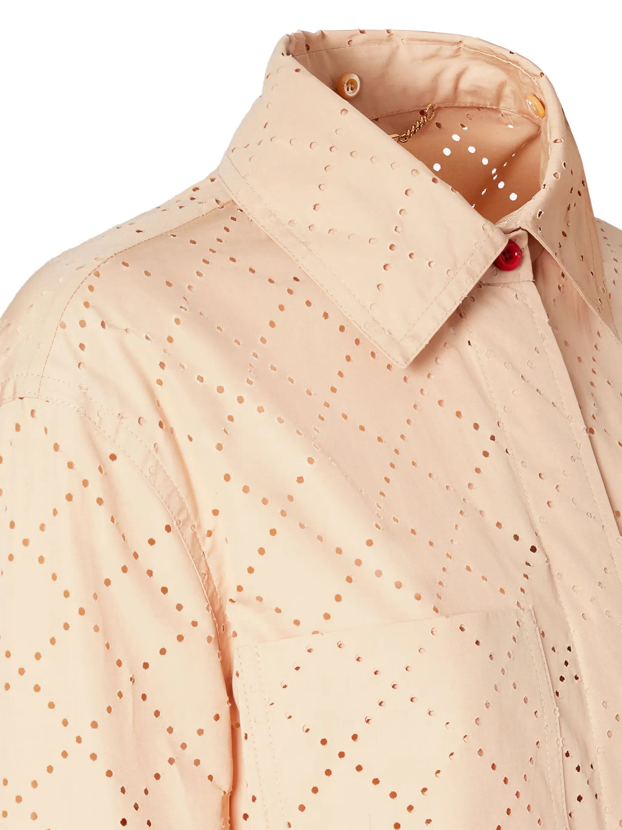 broderie-anglaise long-sleeve shirt