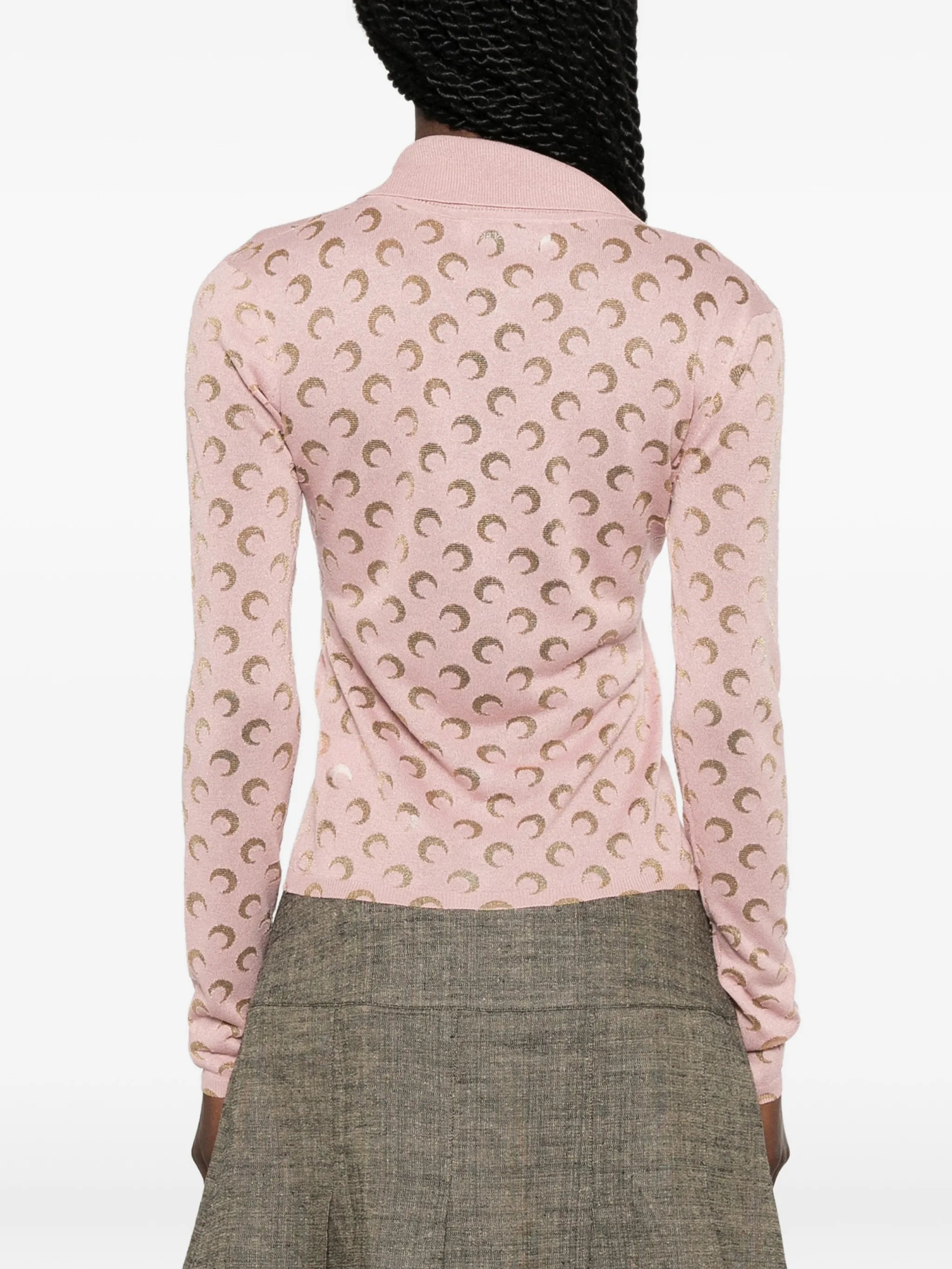 Moon-print cardigan