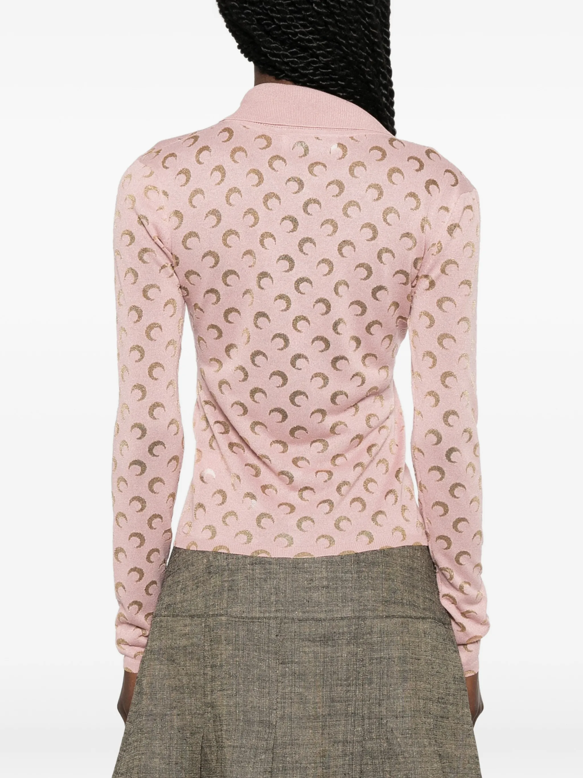 Moon-print cardigan