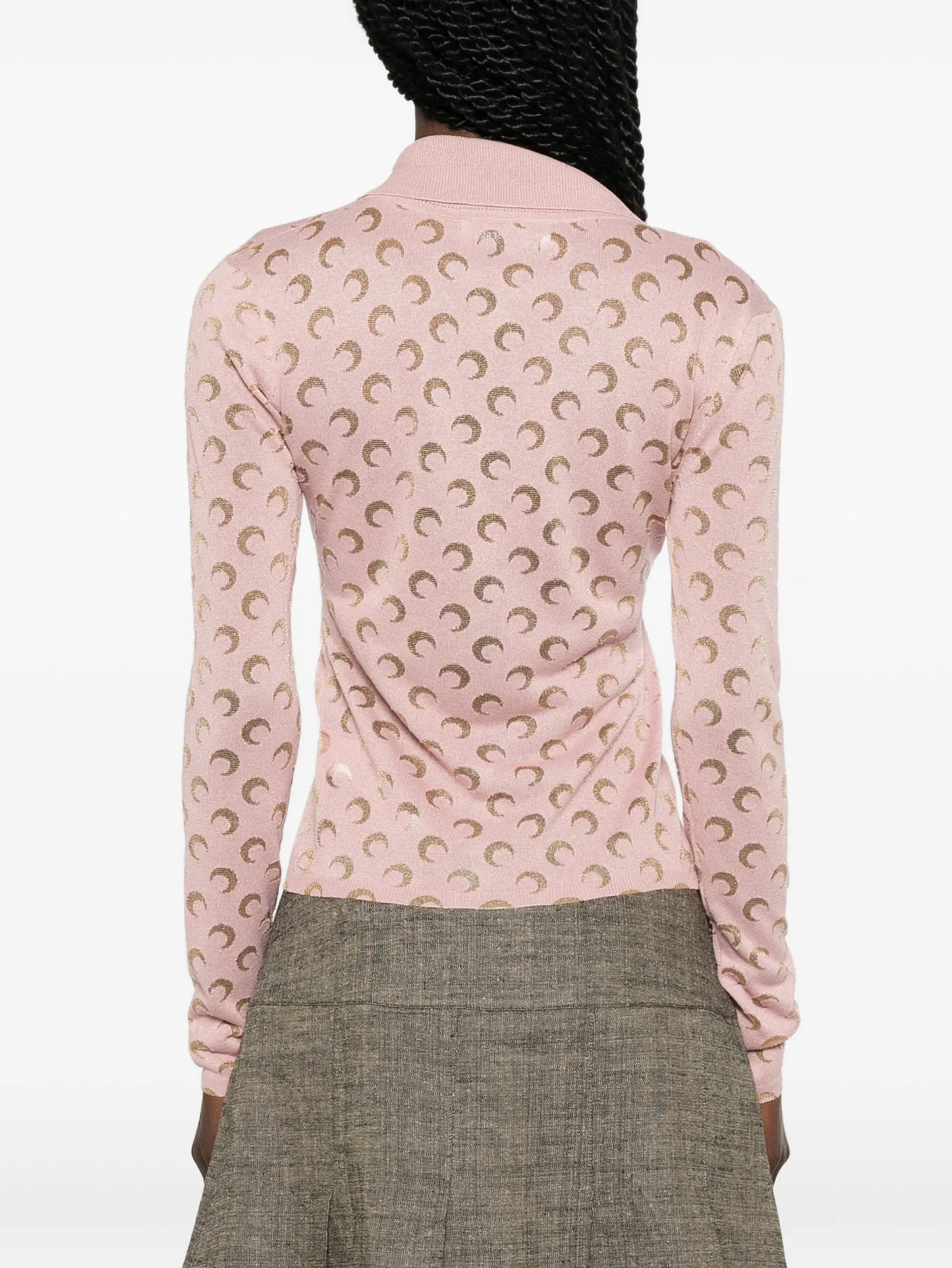 moon-patterned cardigan