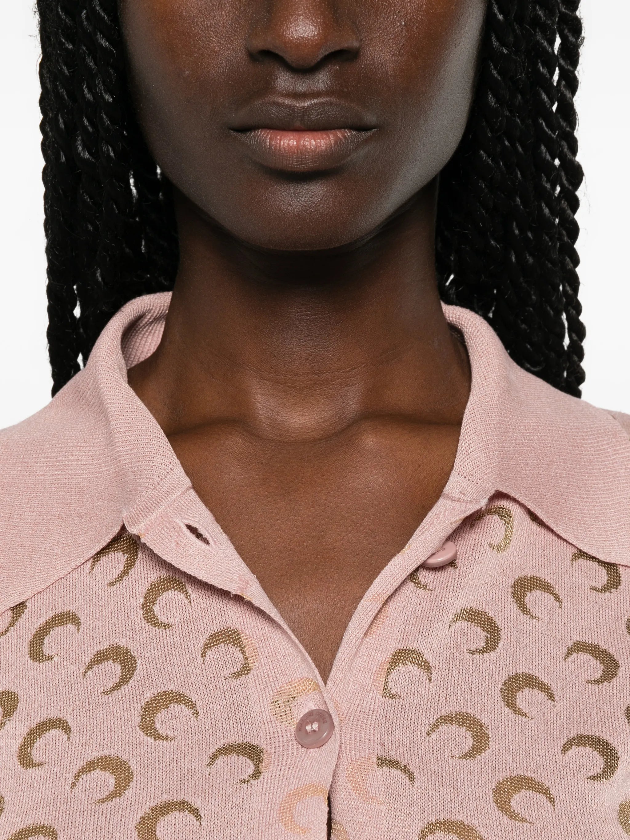 moon-patterned cardigan