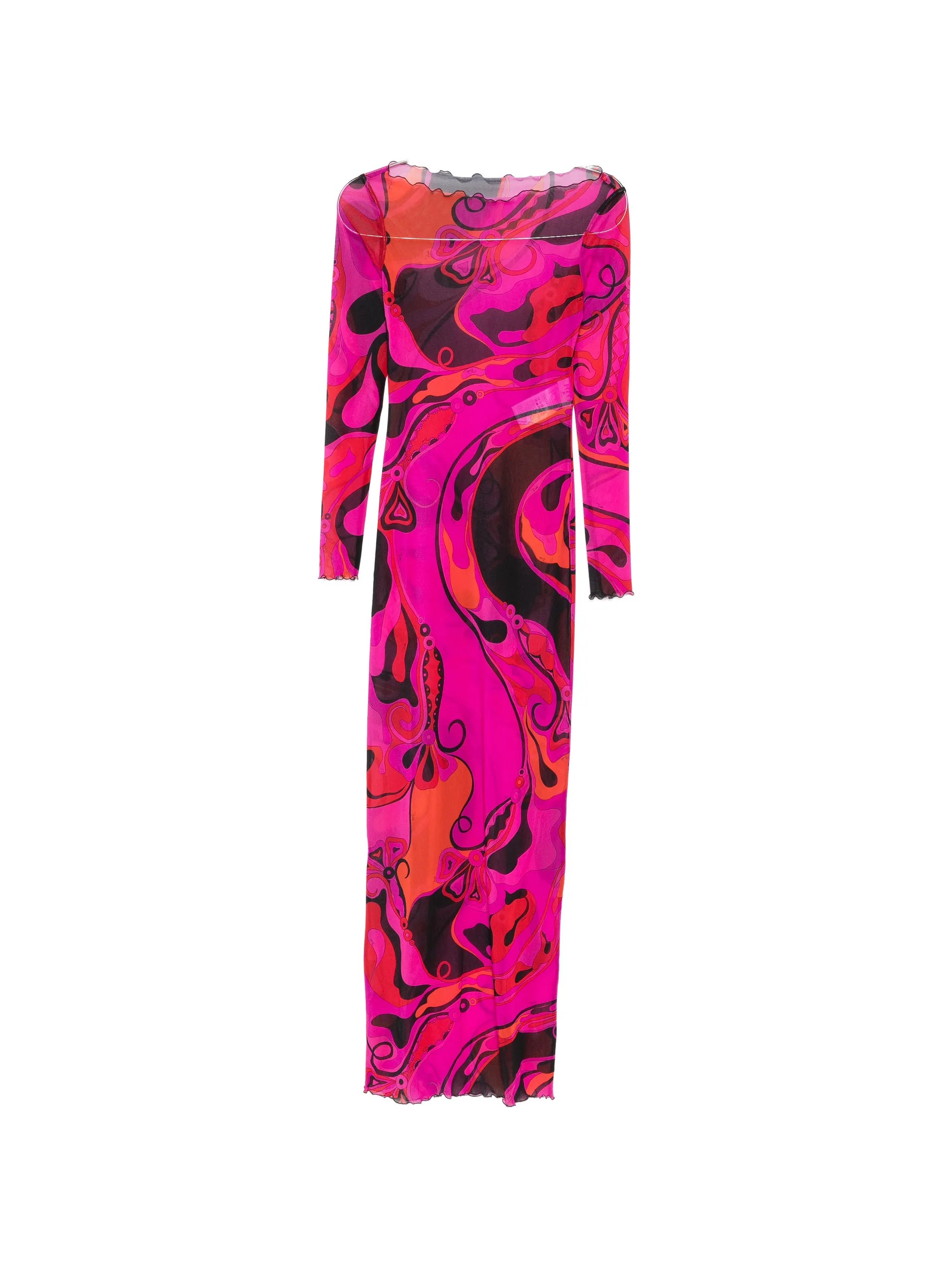 orchidee-print midi dress