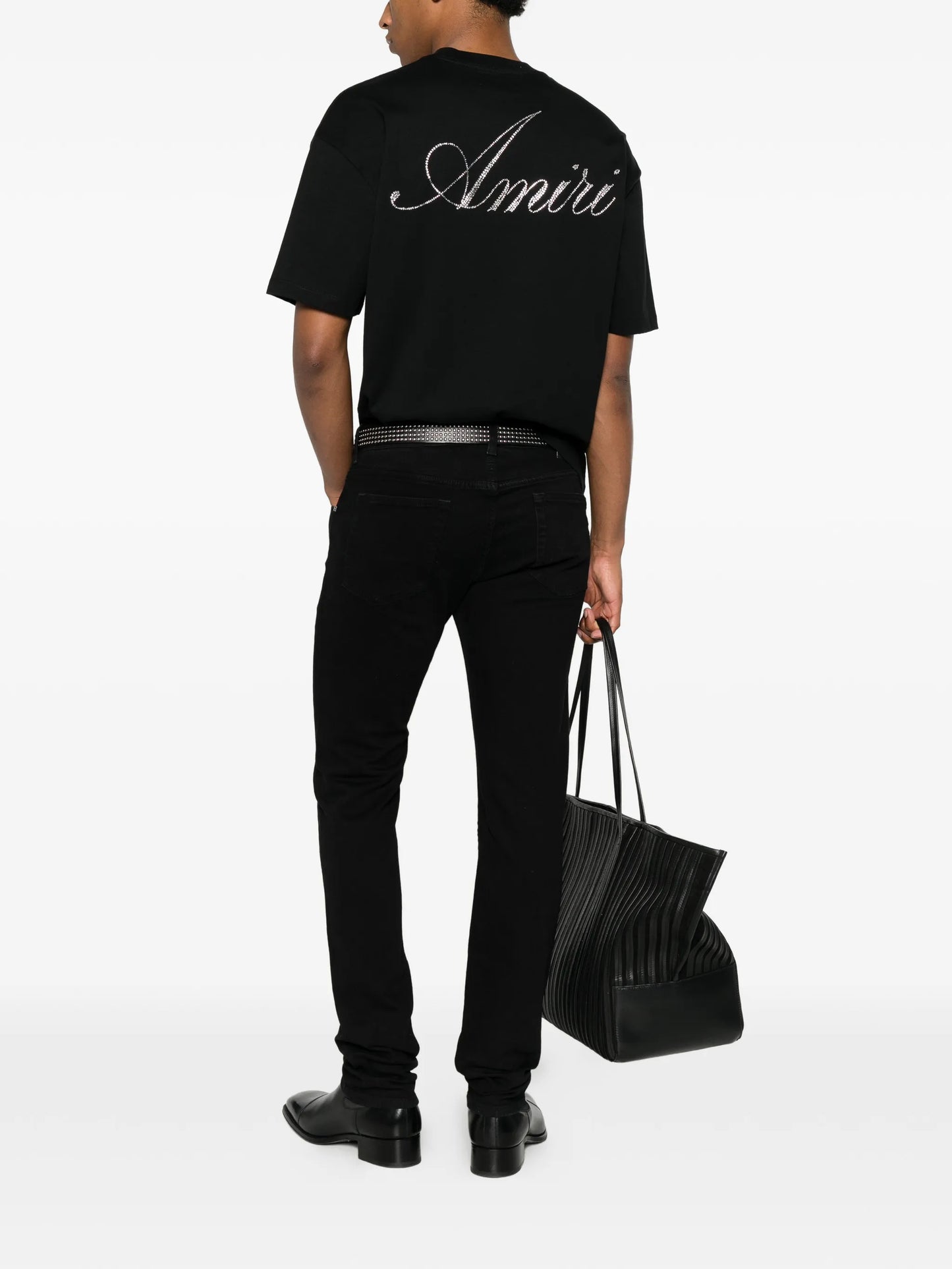 crystal-embellished logo T-shirt