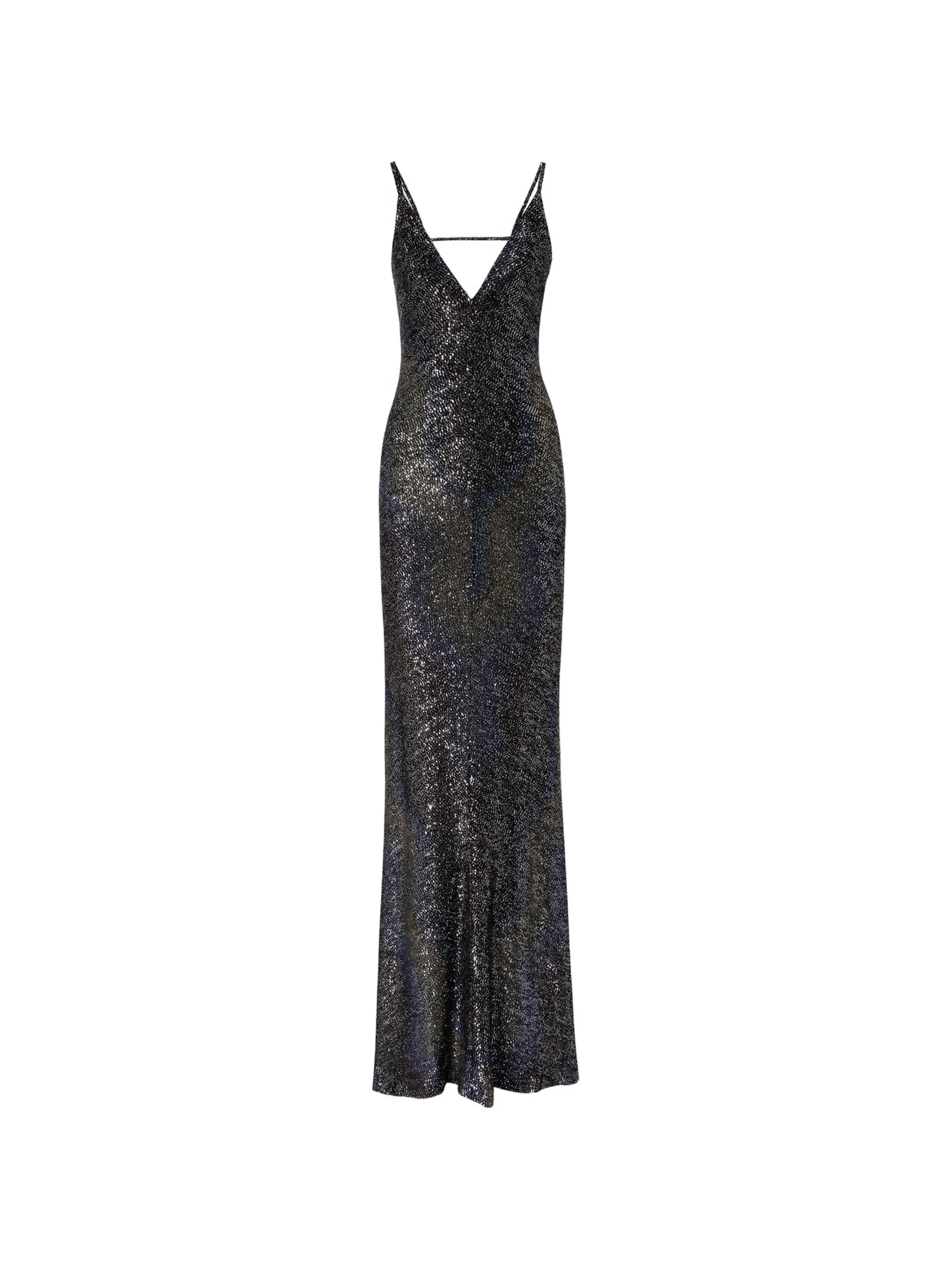 long dégradé knit dress with sequins