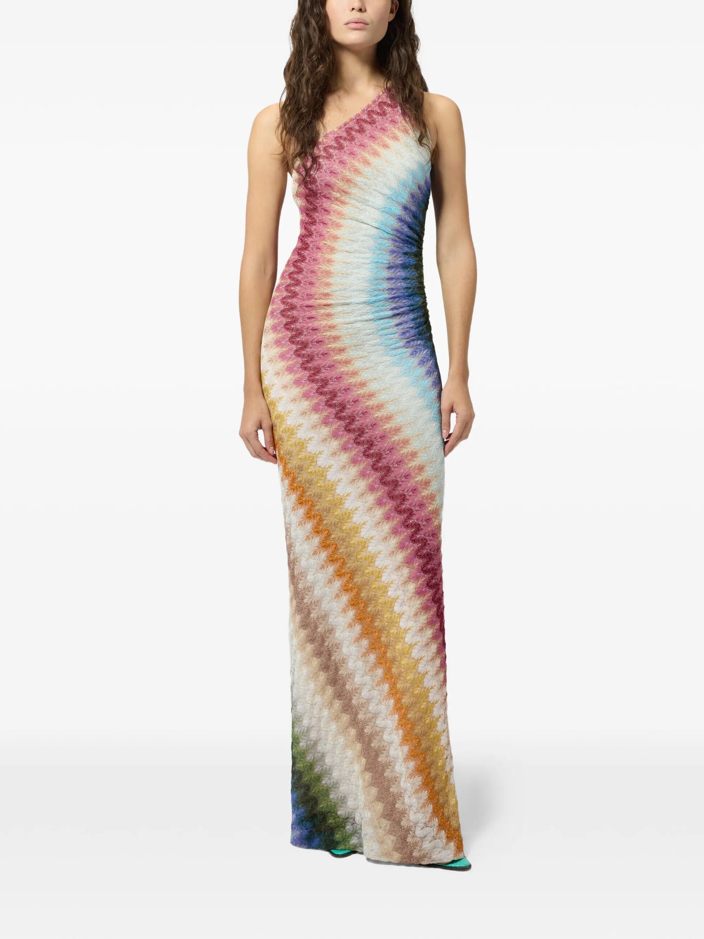 Zigzag one-shoulder dress