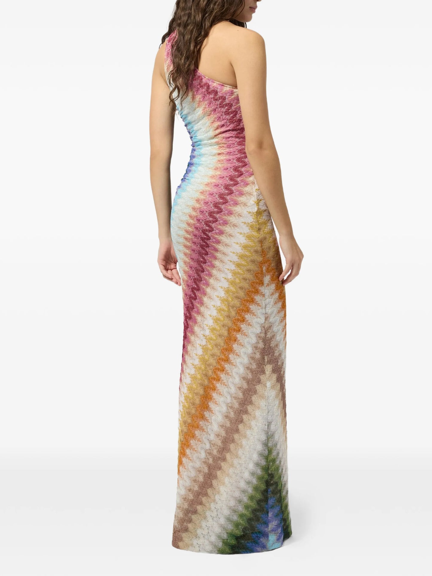 Zigzag one-shoulder dress
