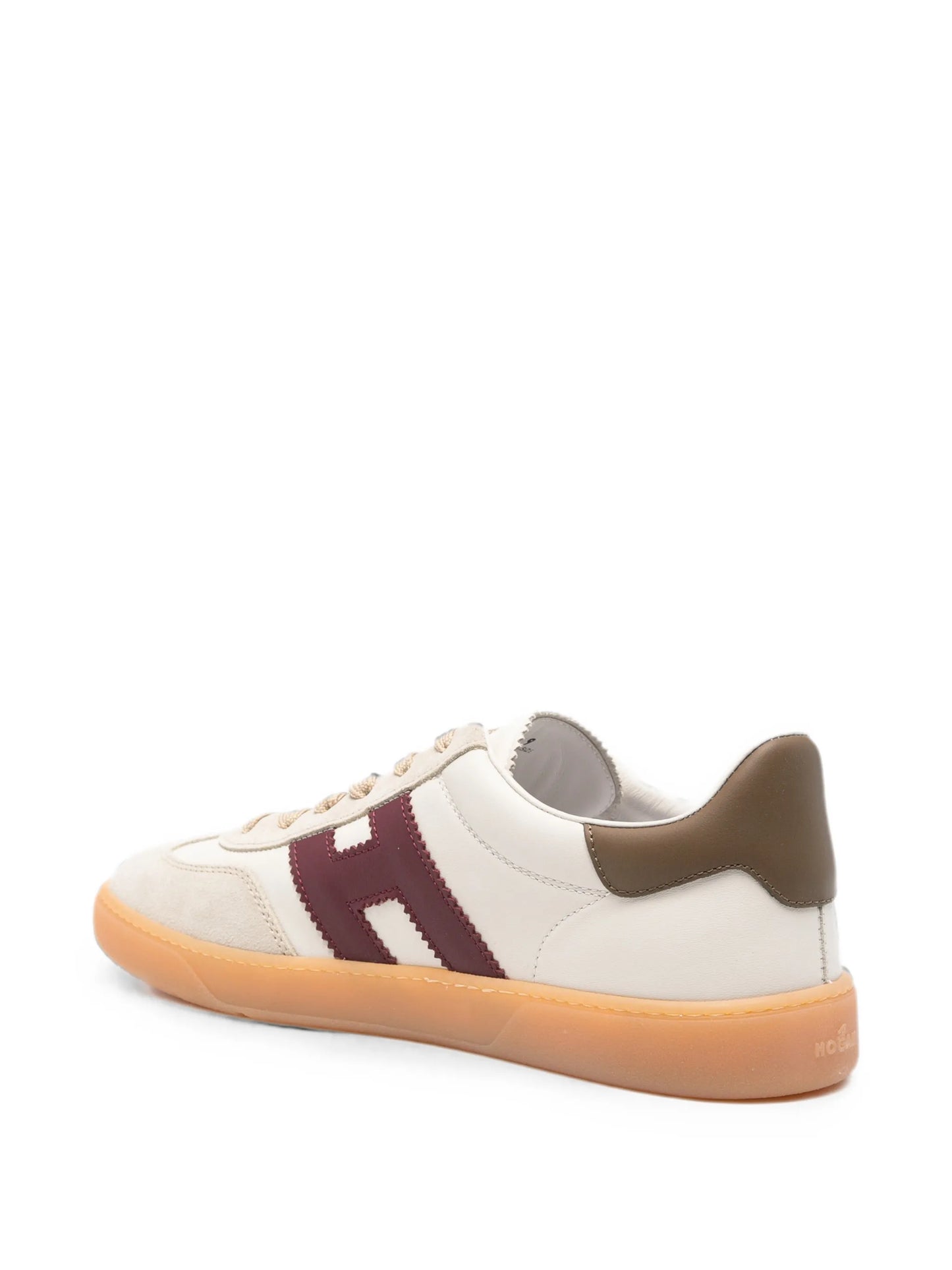 Cool logo-patch lace-up sneakers