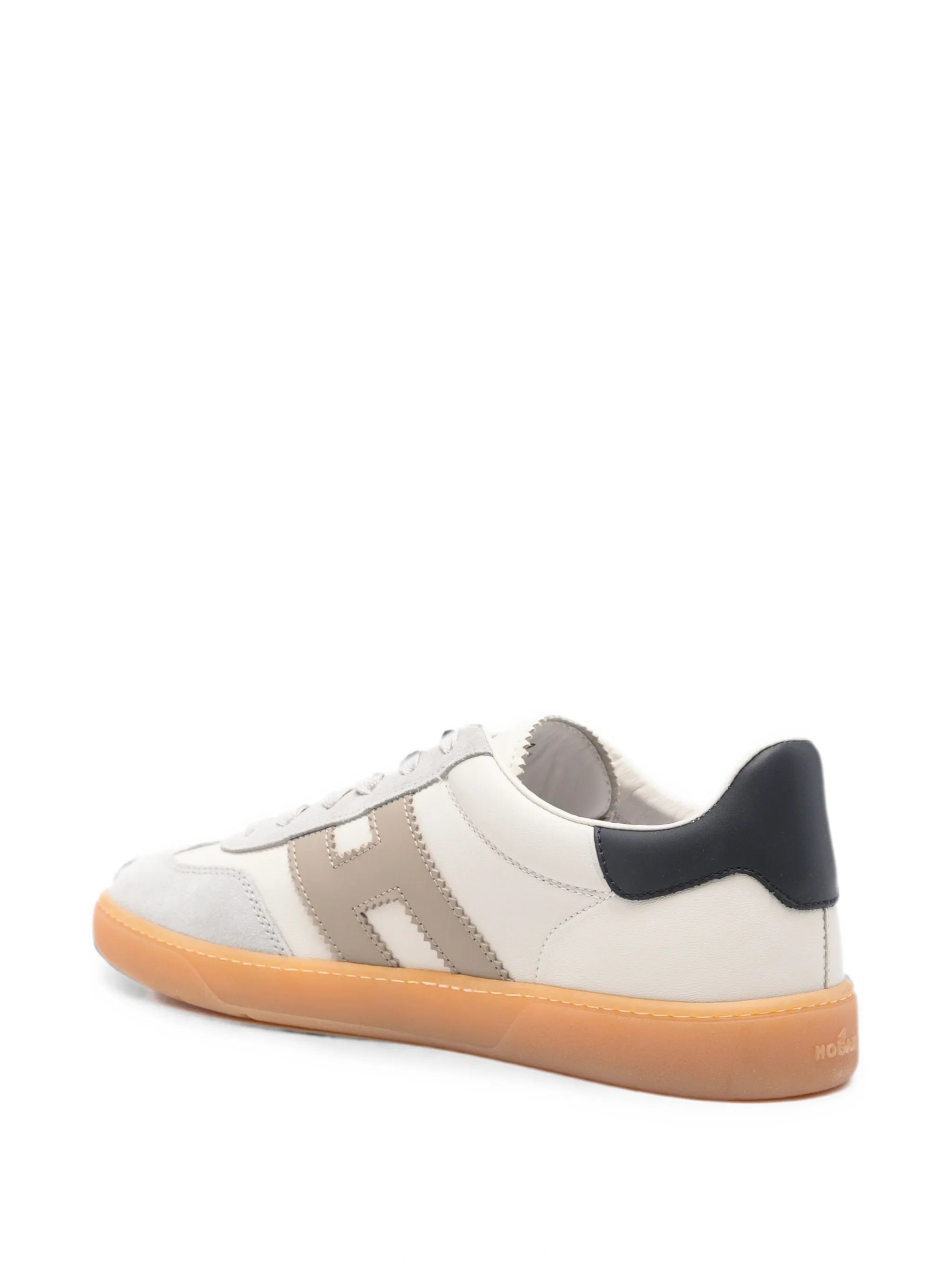 Cool logo-patch lace-up sneakers