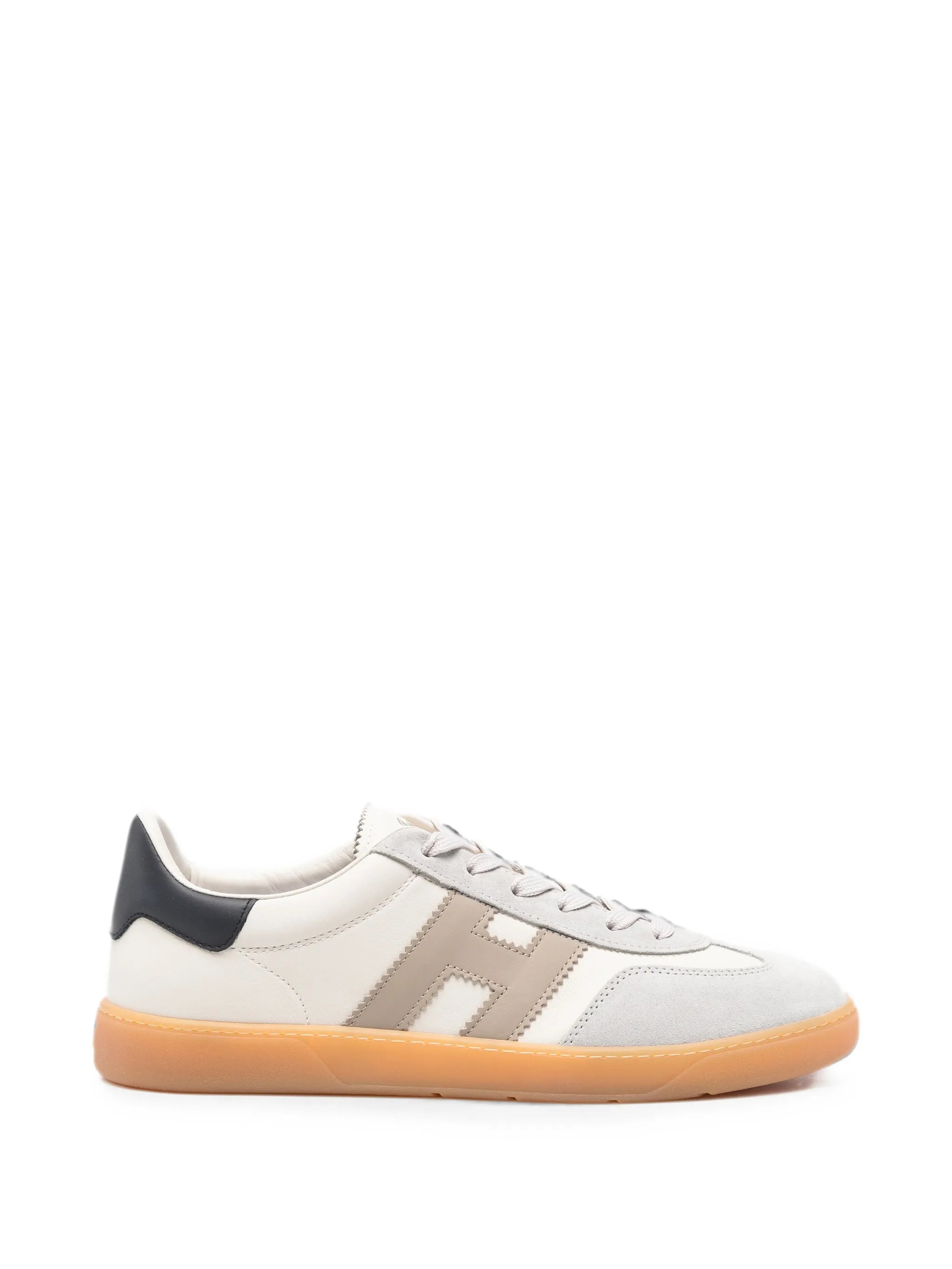 Cool logo-patch lace-up sneakers