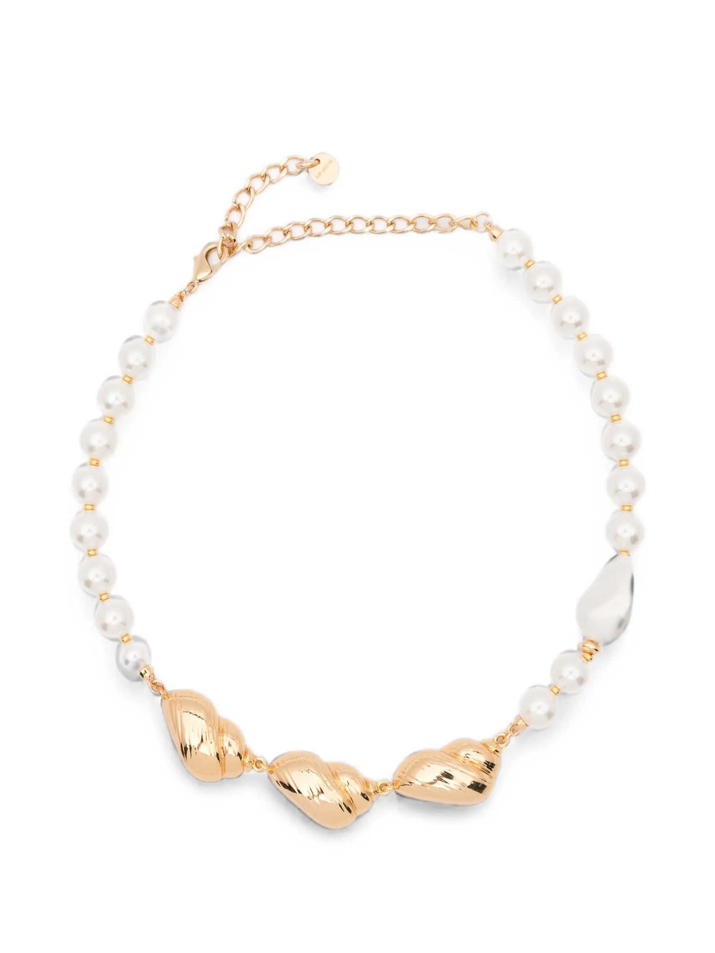 shell-detail faux-pearl necklace