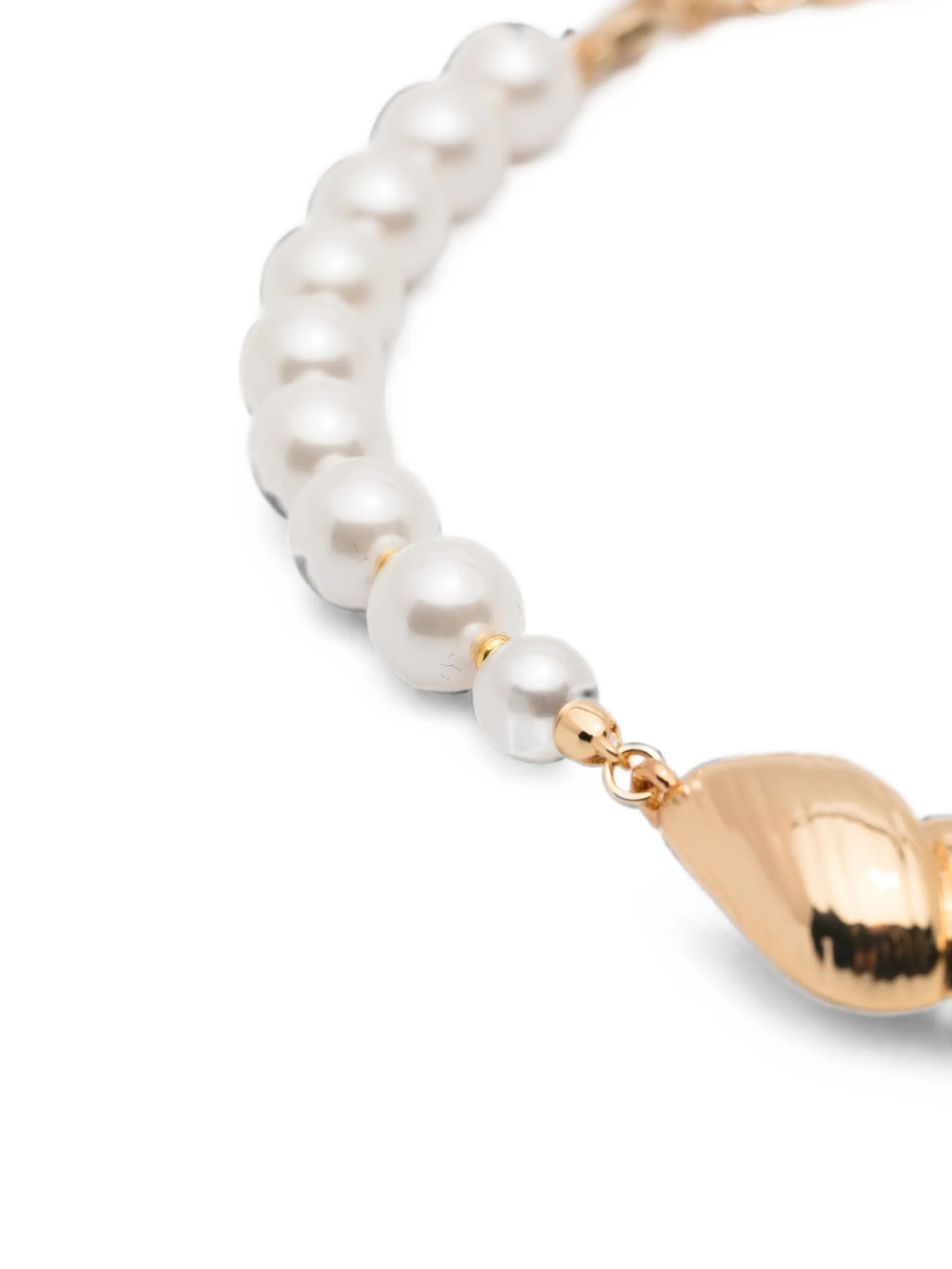 shell-detail faux-pearl necklace