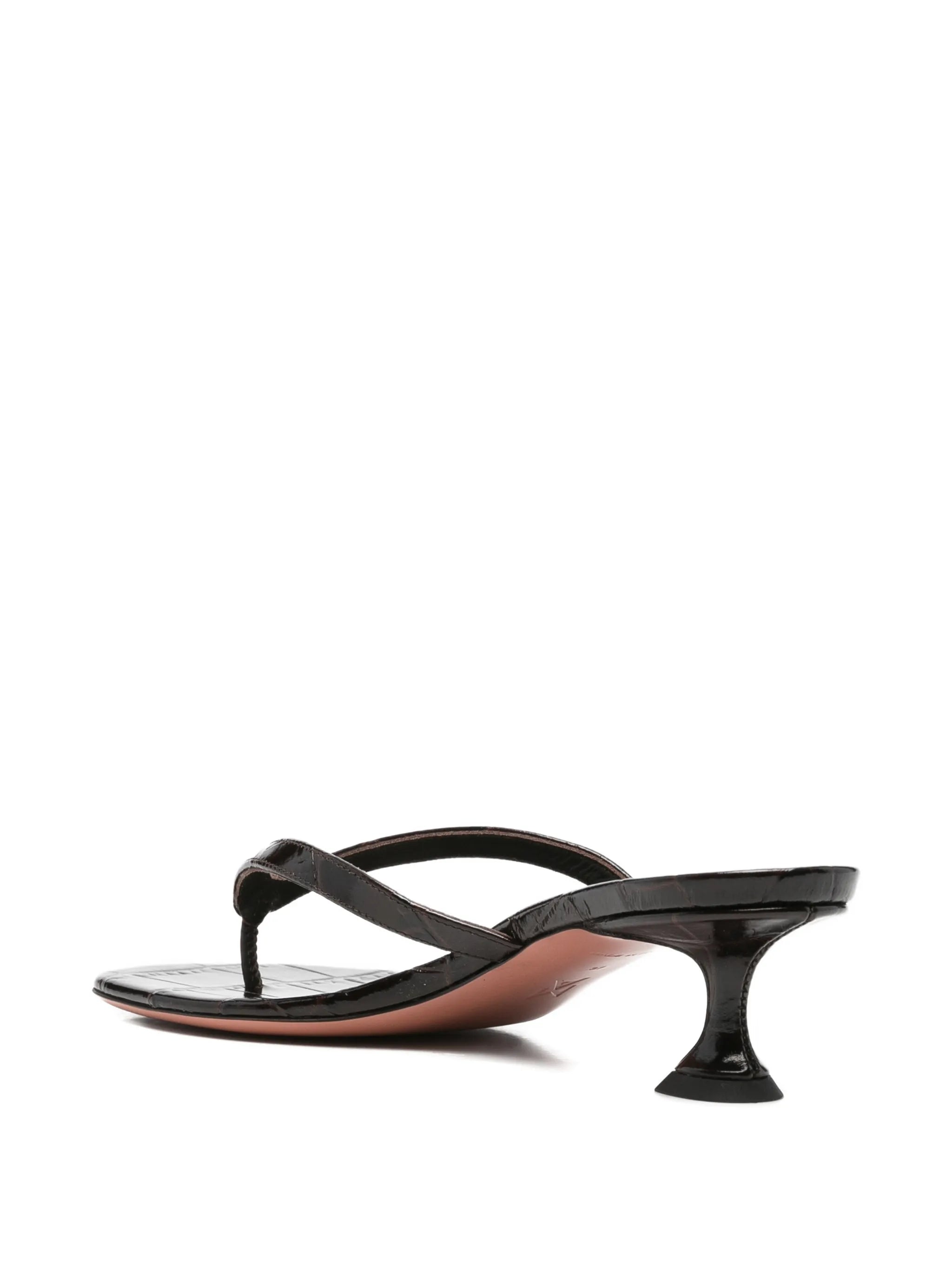 Juliette crocodile-effect leather sandals