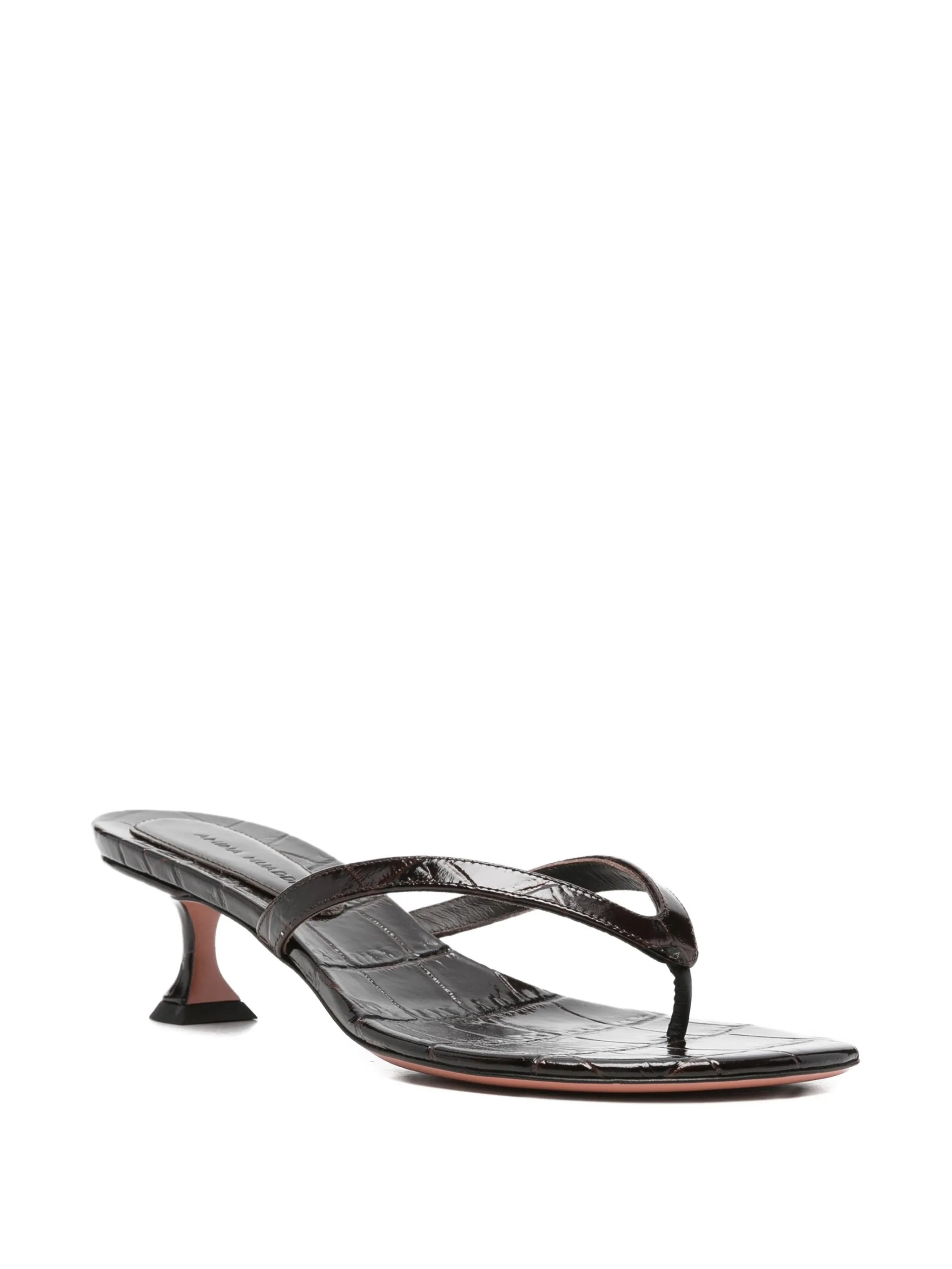Juliette crocodile-effect leather sandals