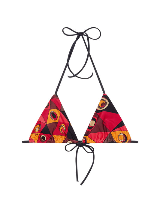 geometric-print triangle bikini