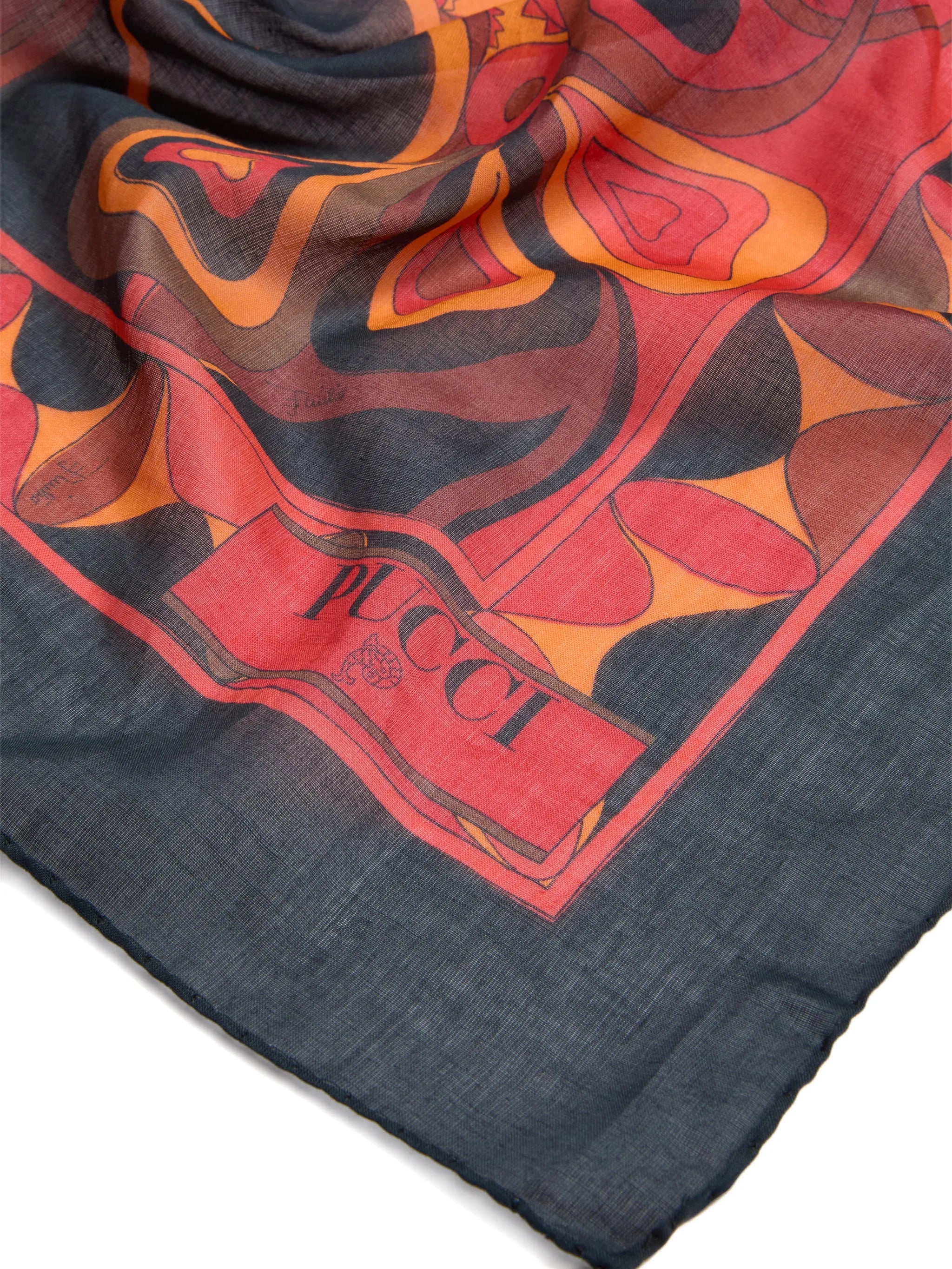 Orchidee-print cotton sarong