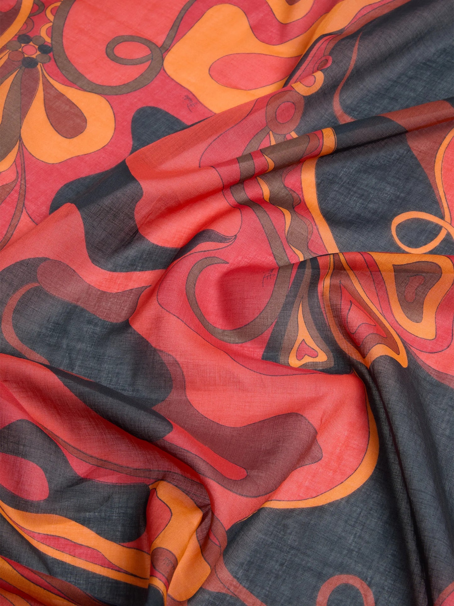 Orchidee-print cotton sarong