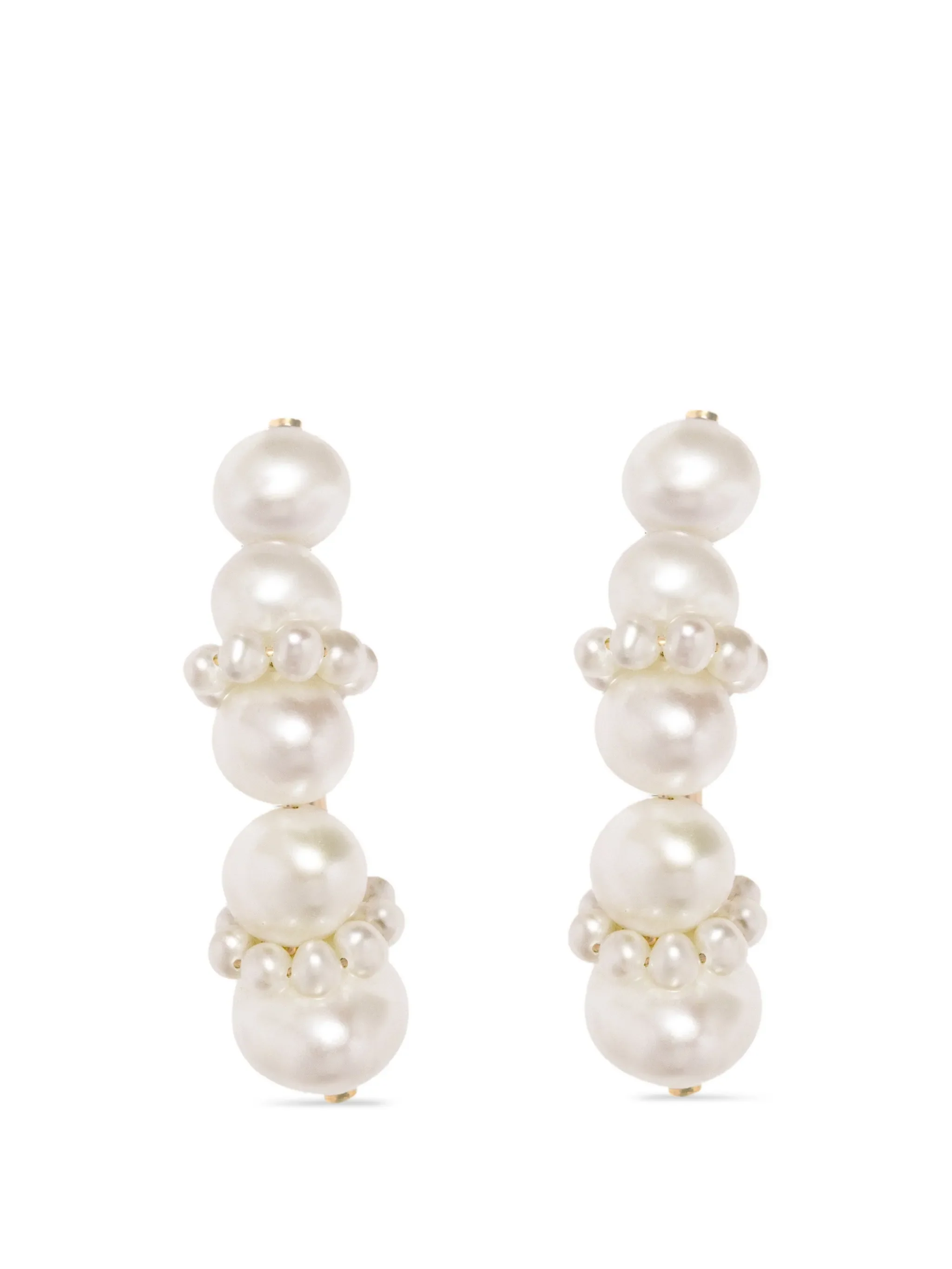 pearl ear climber earrings
