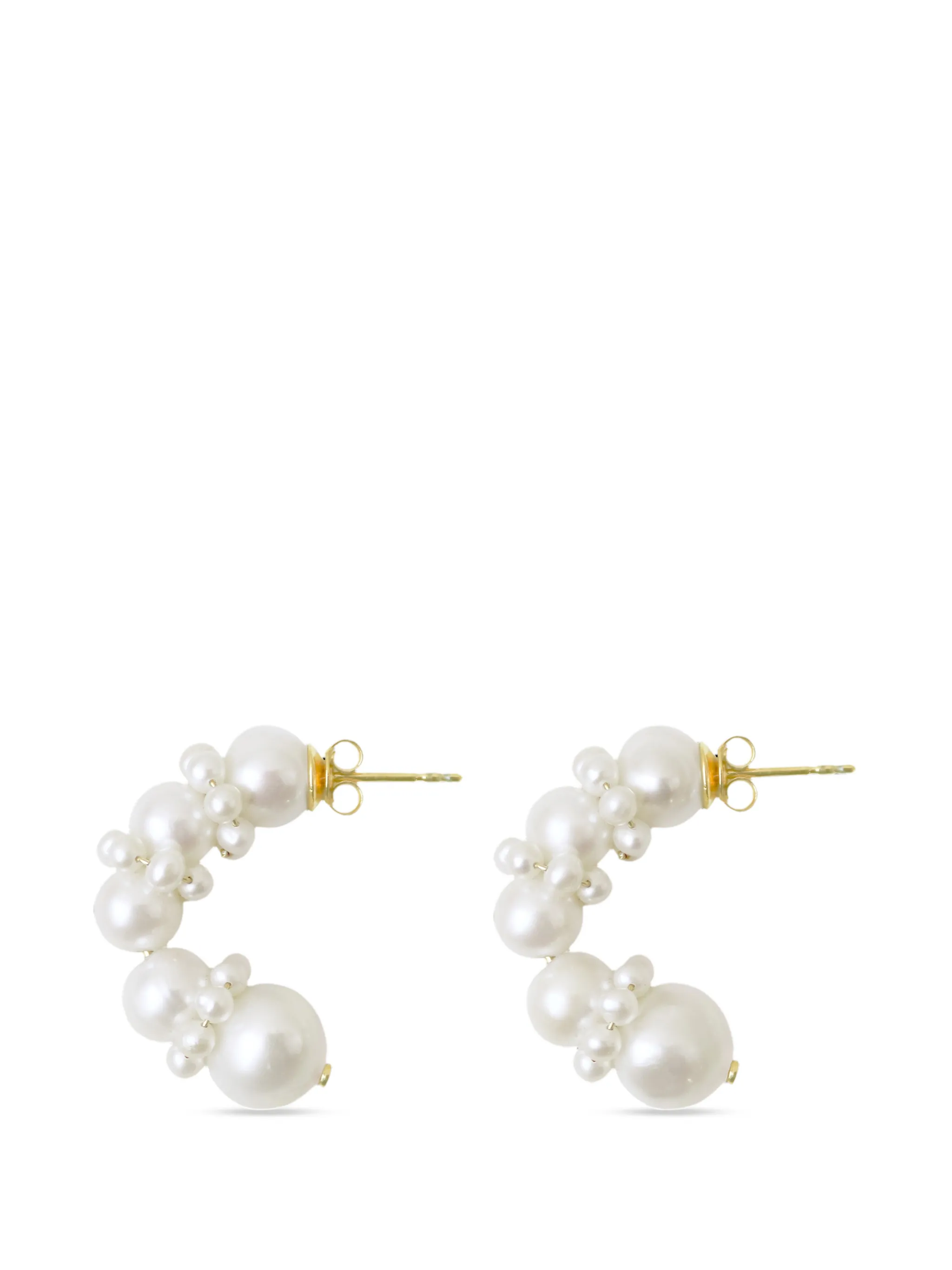 Birds of a Feather pearl-embellished hoop earrings