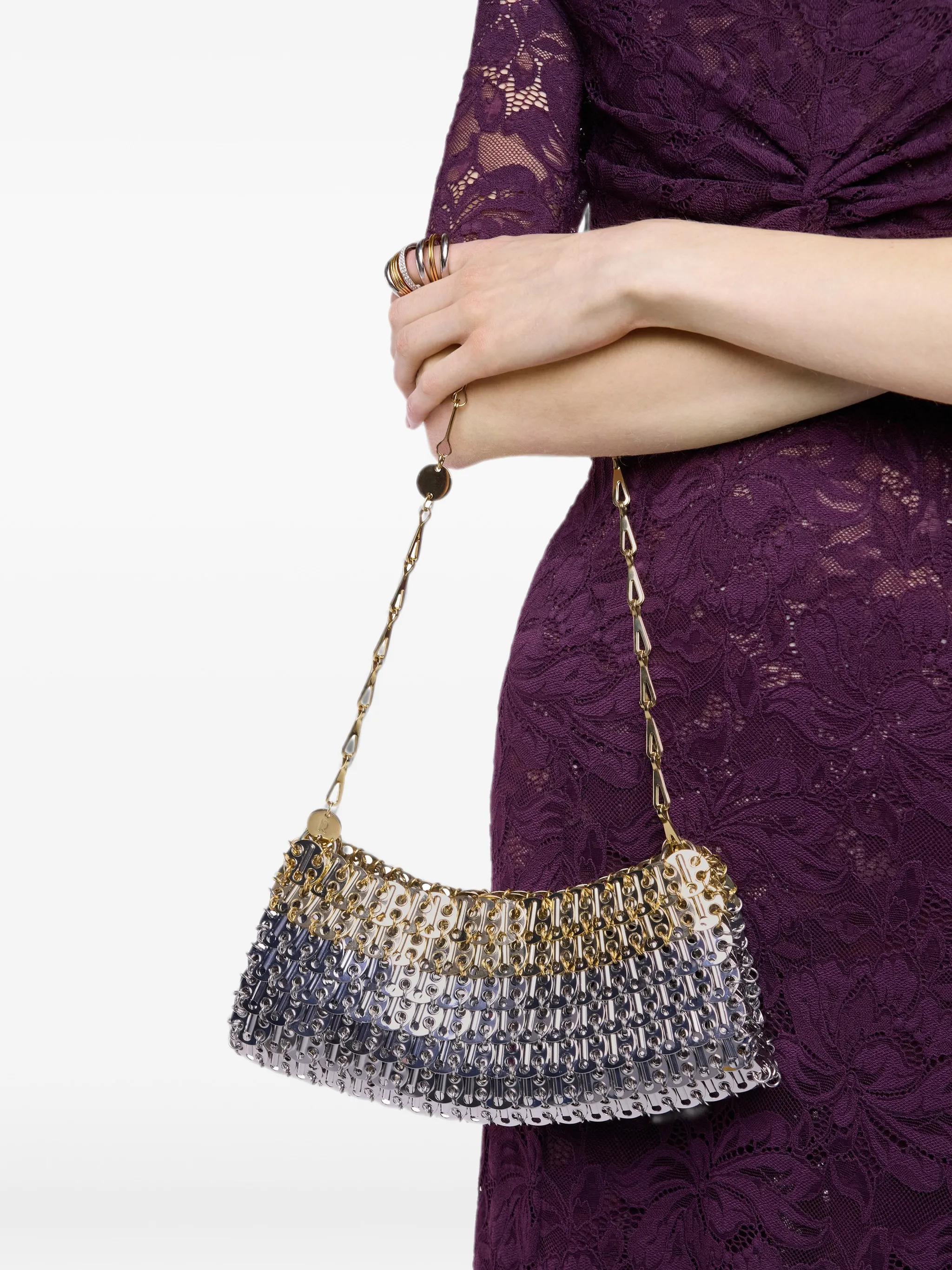 Iconic 1969 clutch skyline metal bag