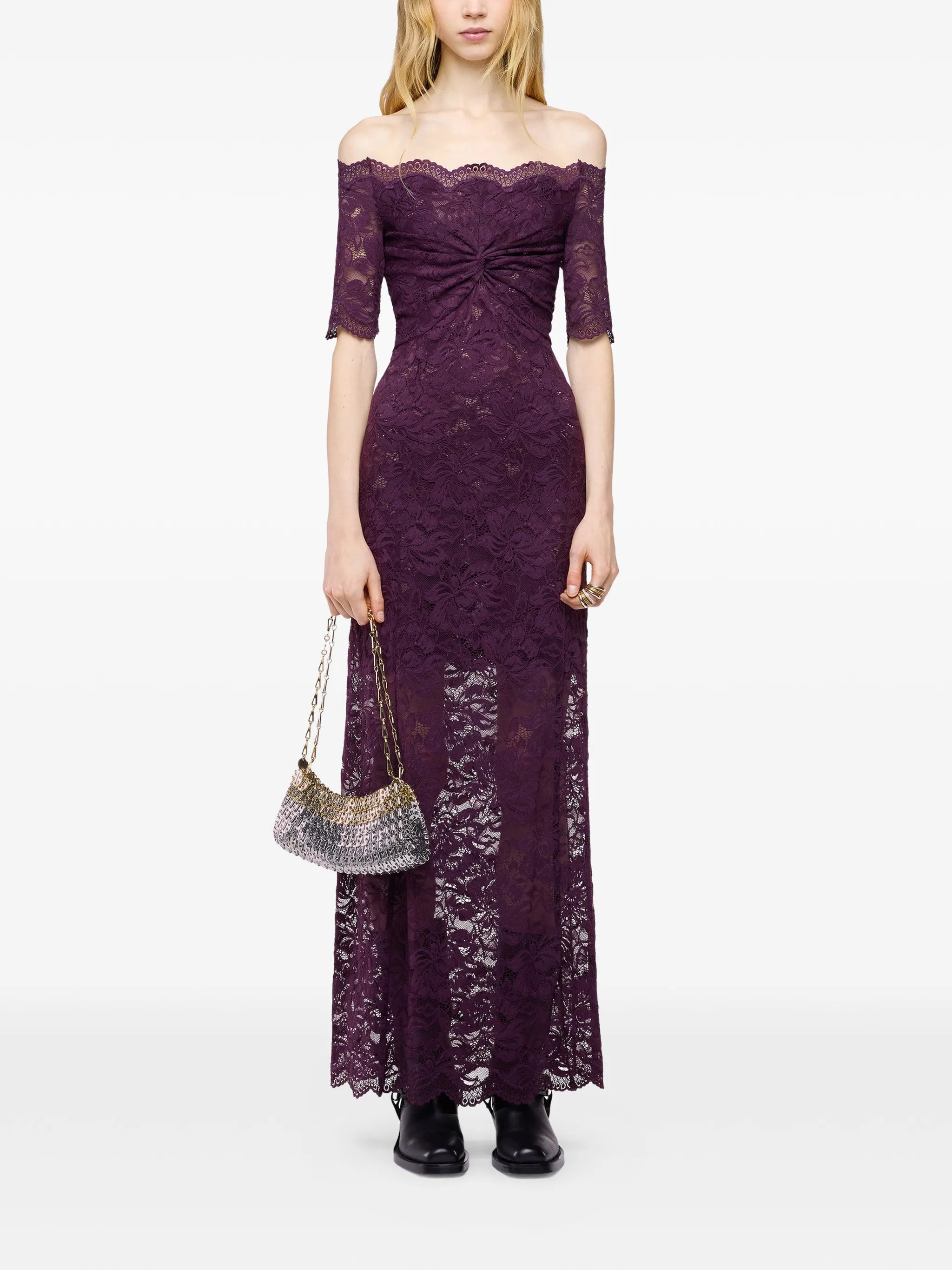 layered lace maxi dress