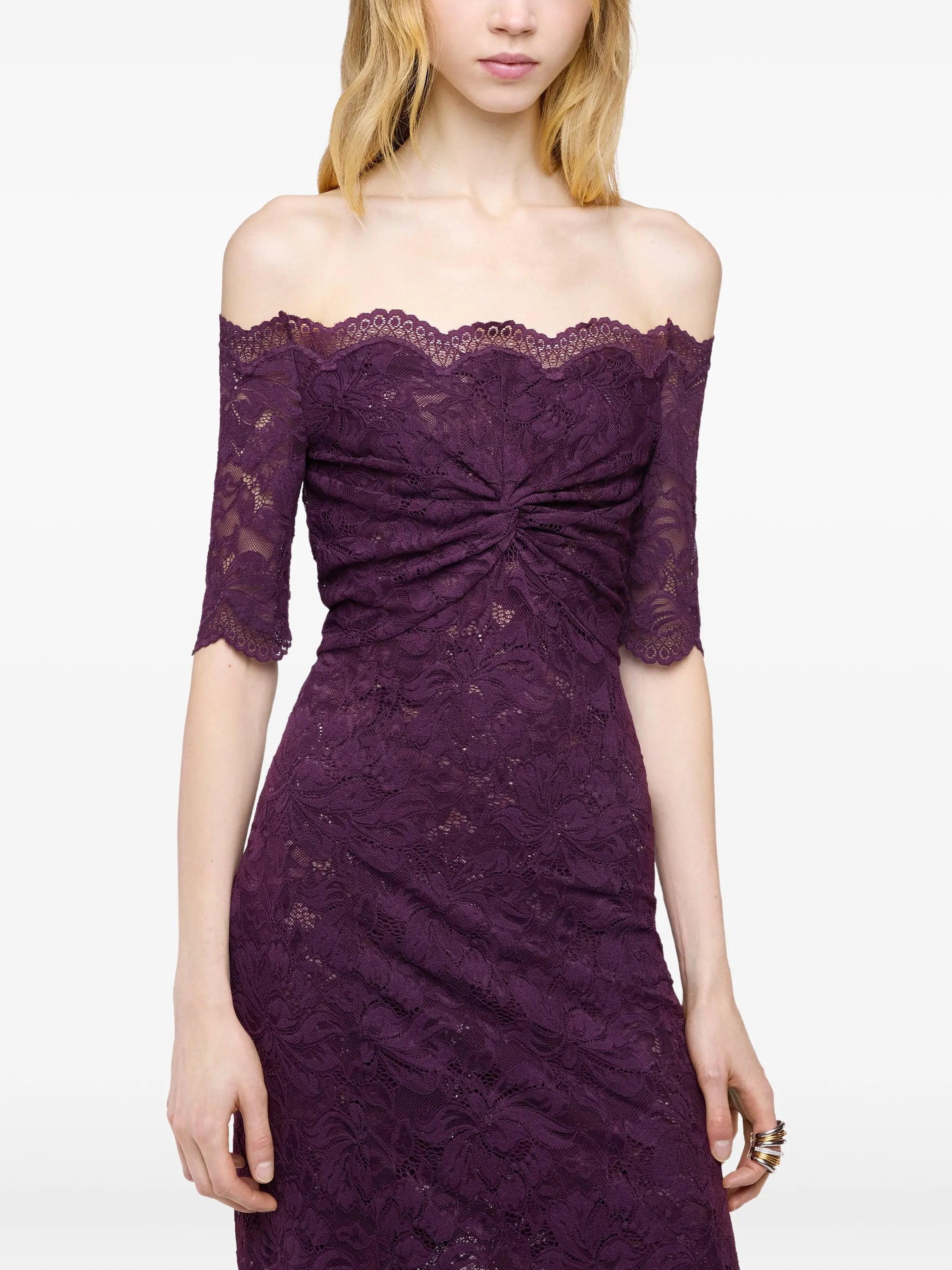 layered lace maxi dress