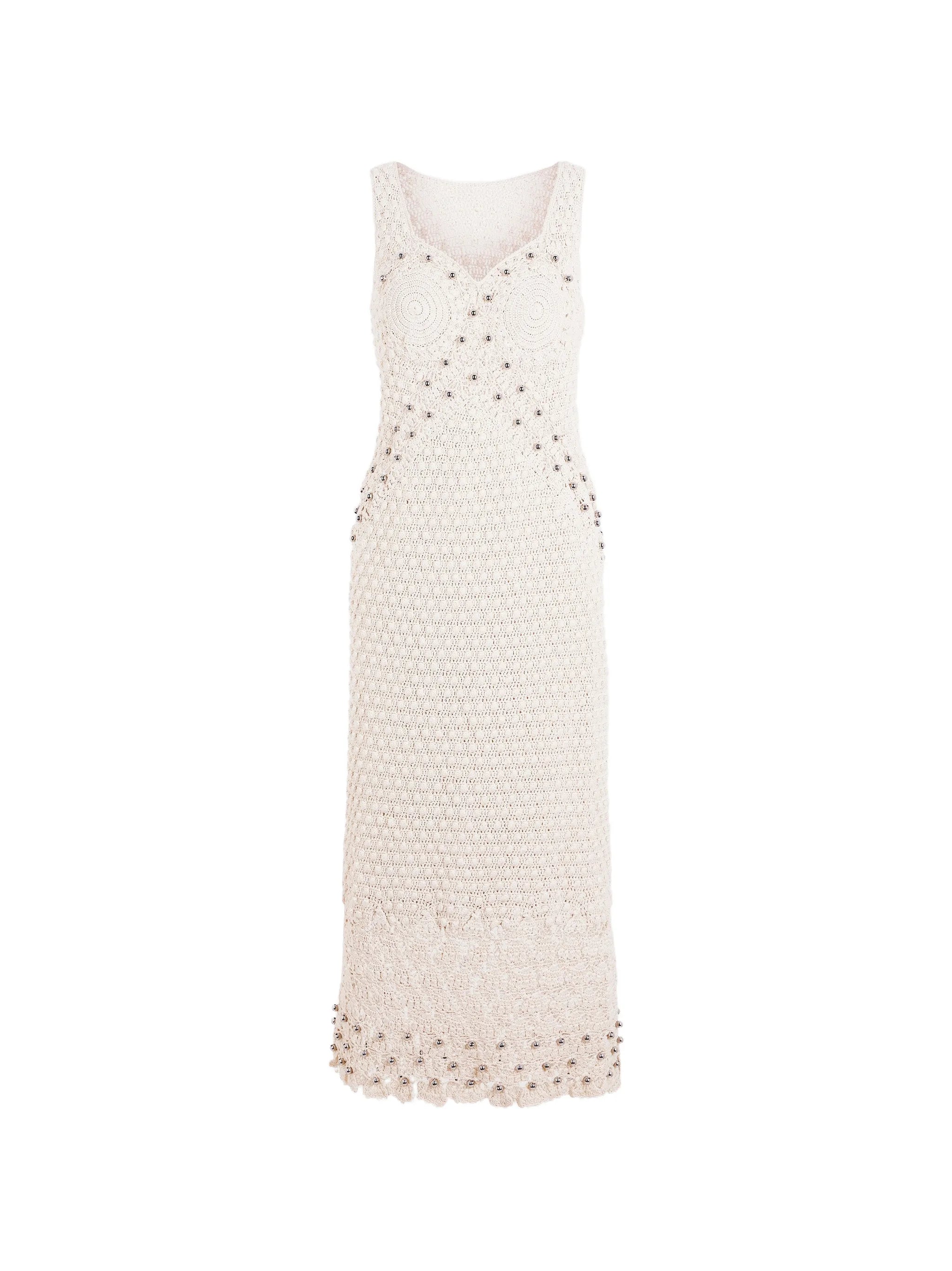 handmade midi dress in crochet