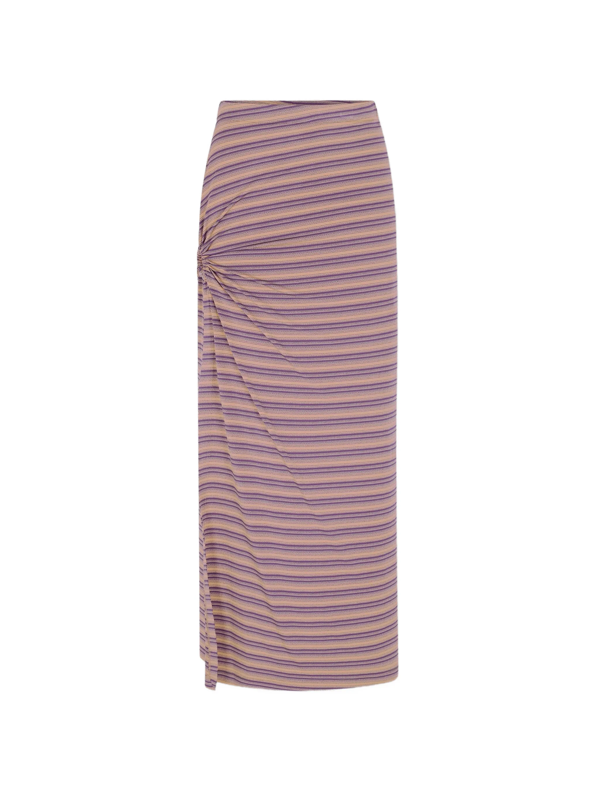 long piercing skirt in striped jersey