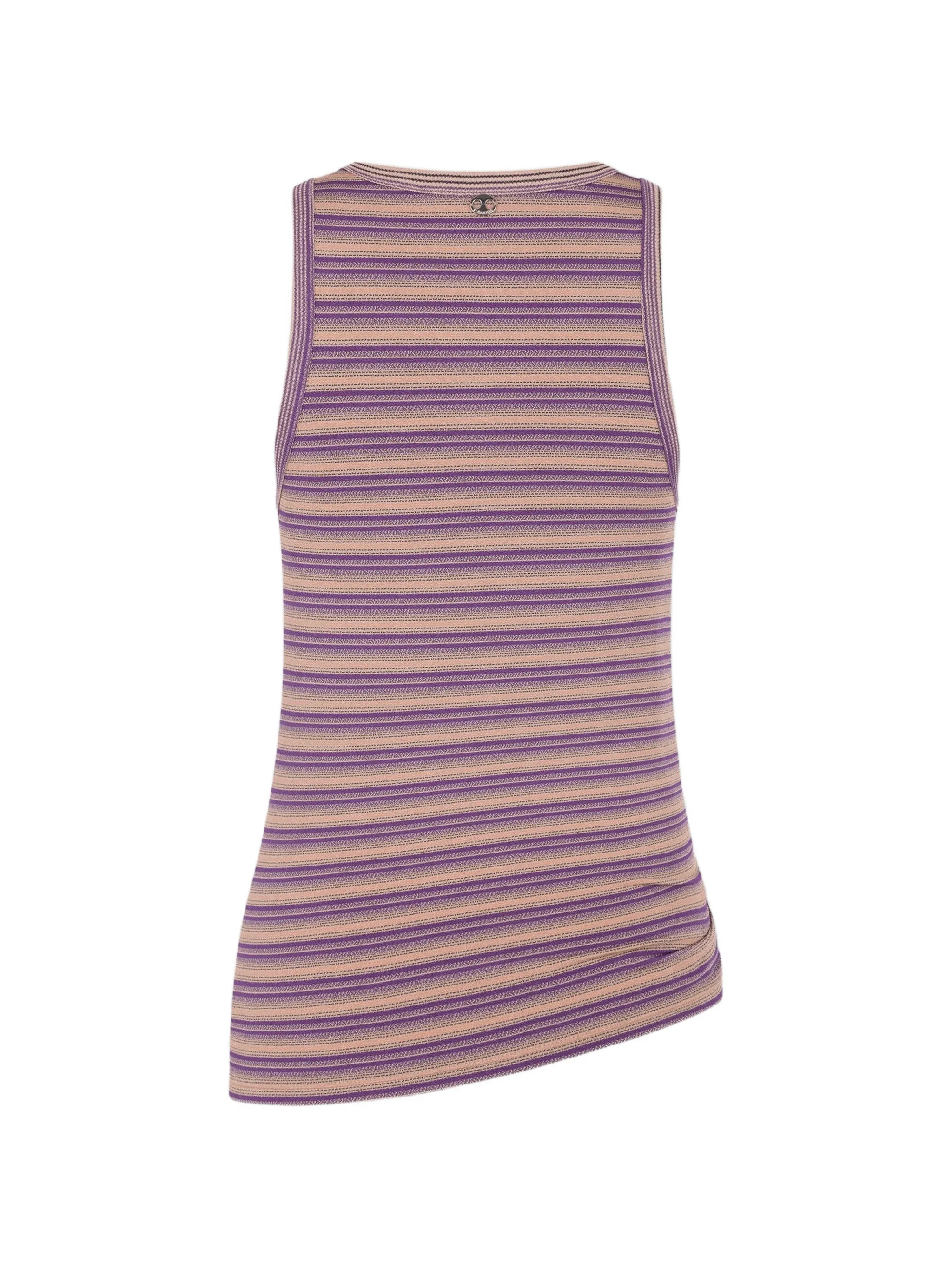 striped piercing tank top