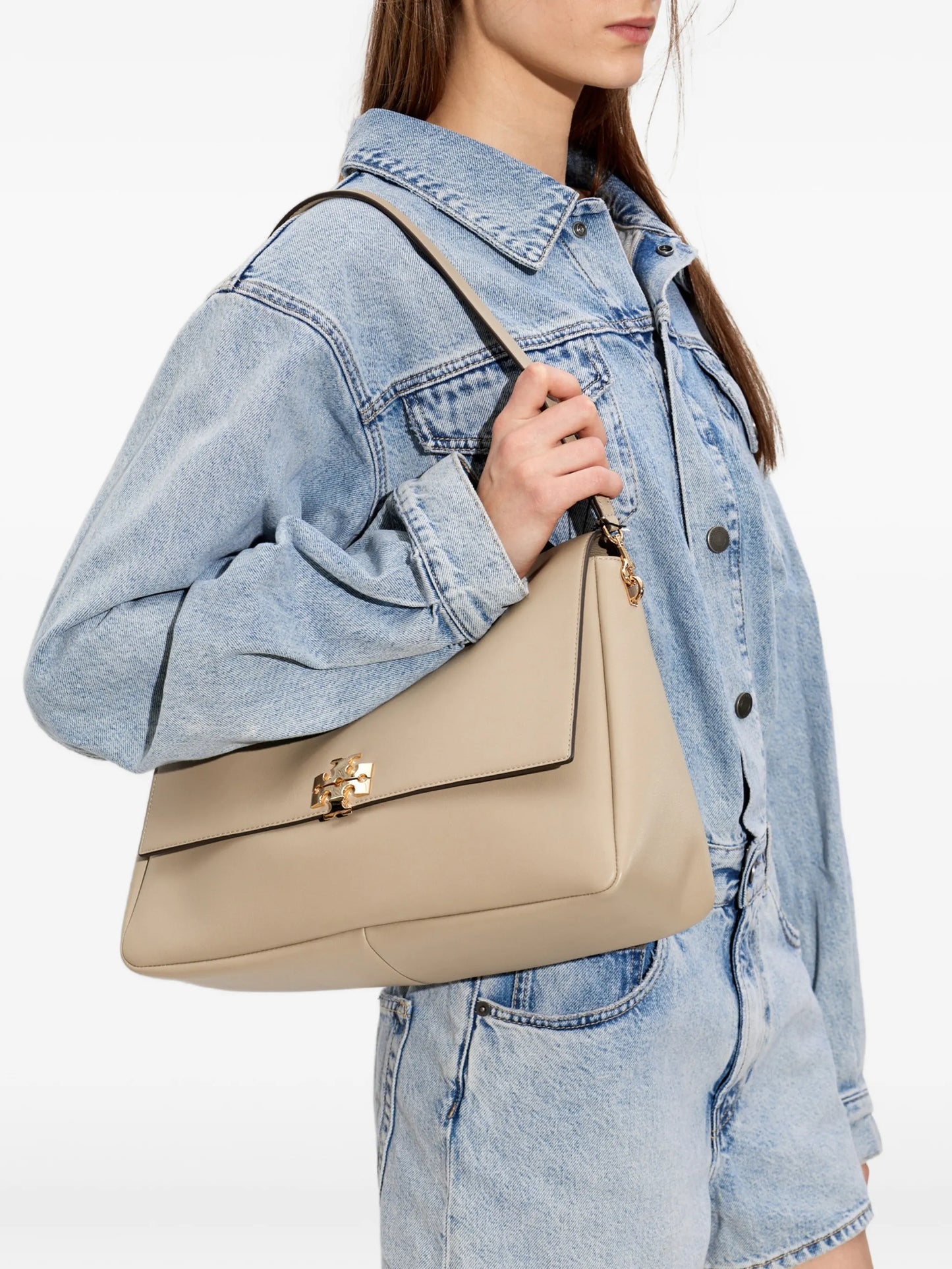 large Charlie logo-plaque shoulder bag