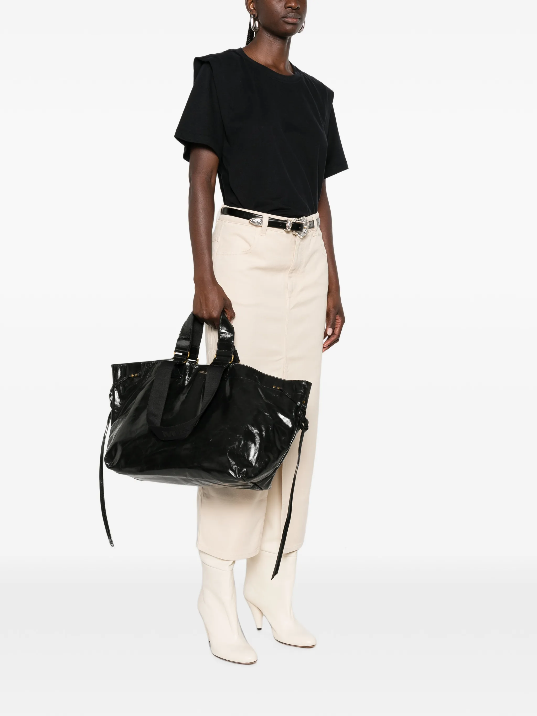 Wardy large tote bag in soft leather