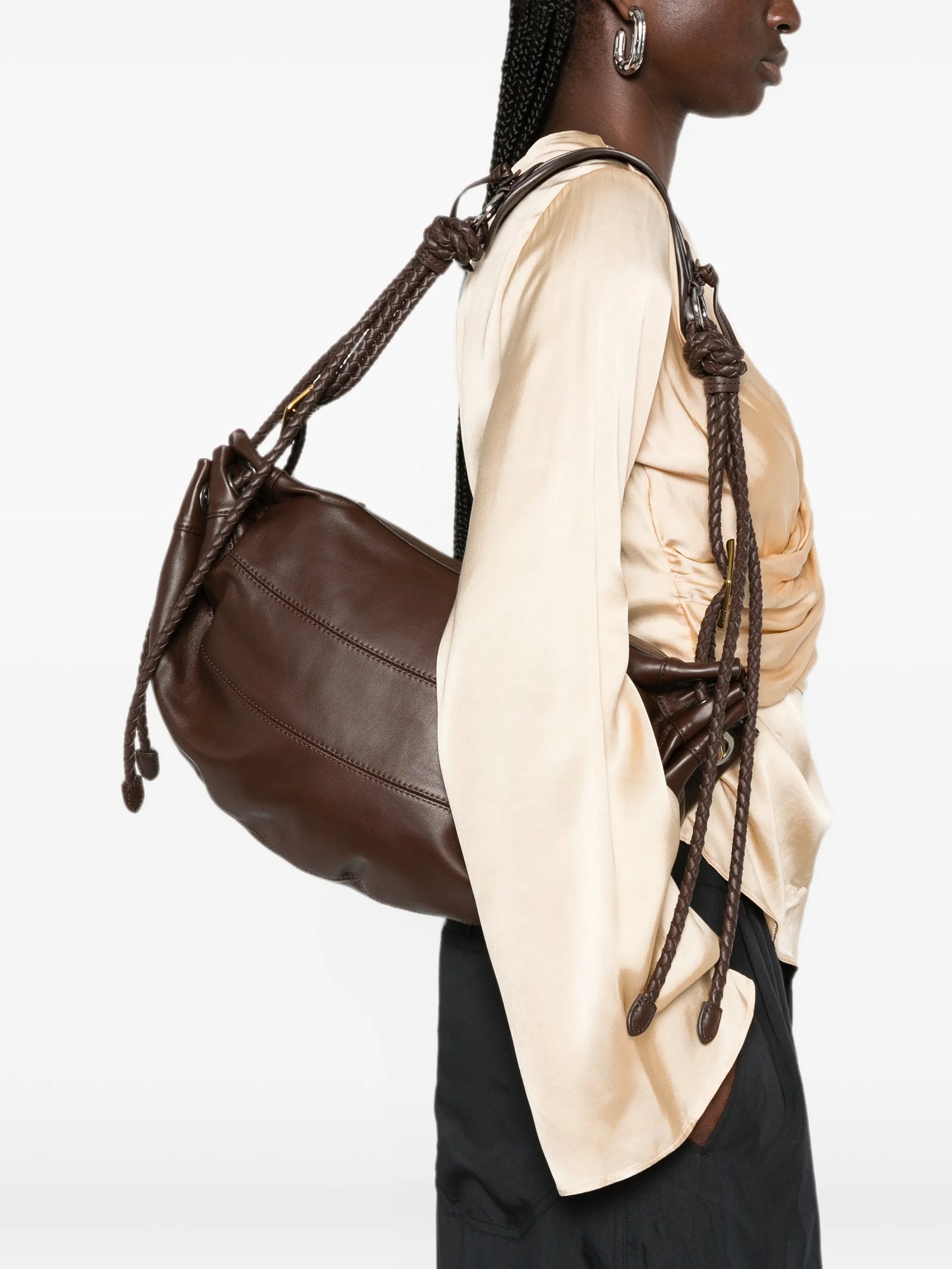 Maia braided-detail shoulder bag