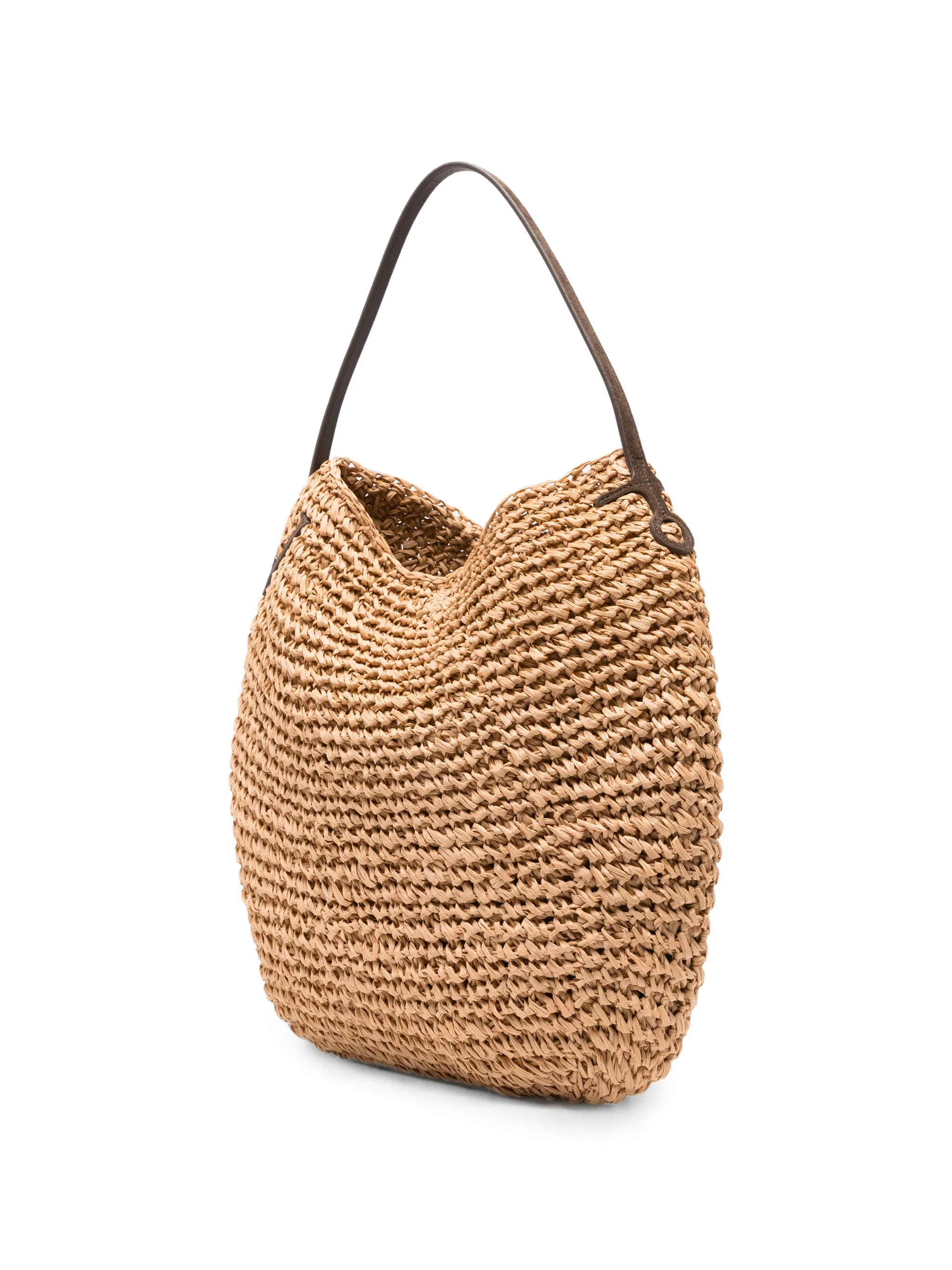 large Bulb raffia tote bag