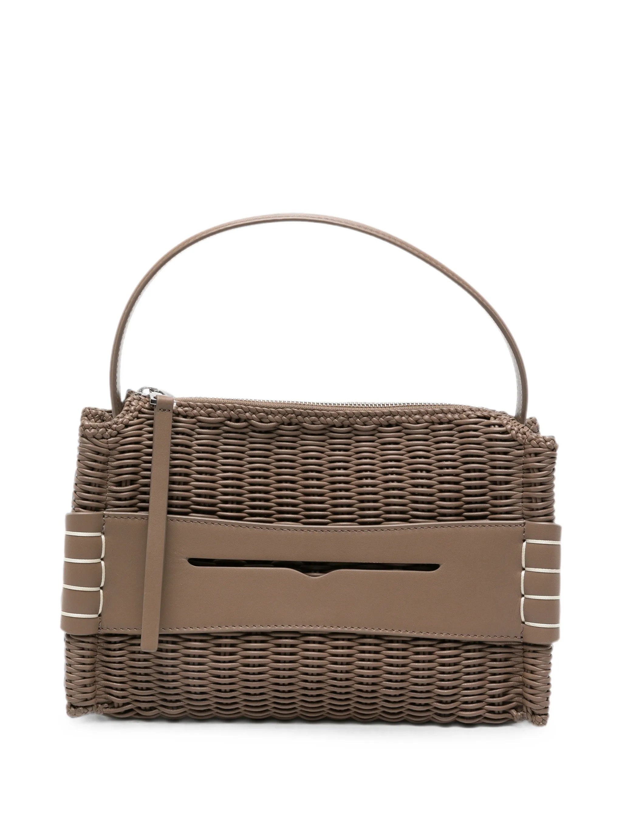 Woven Loafer zip-up tote bag