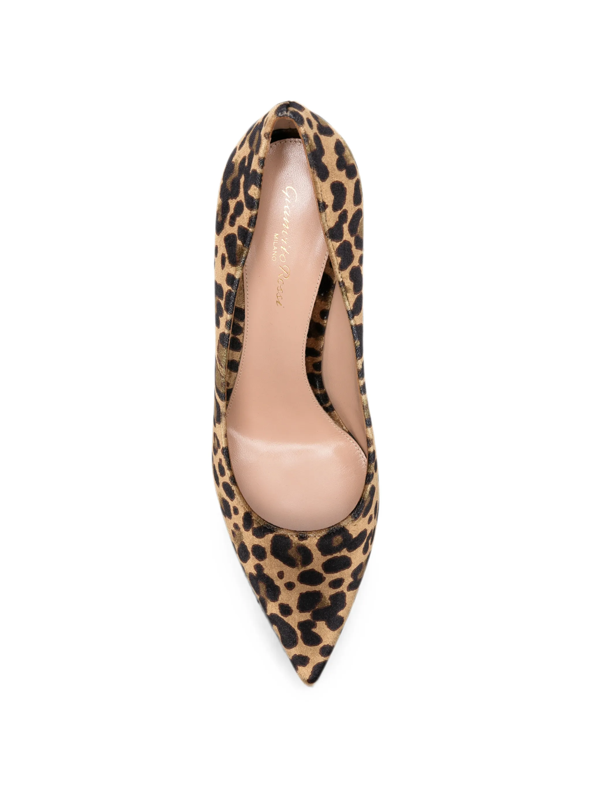 Gianvito leopard-print velvet heeled pumps