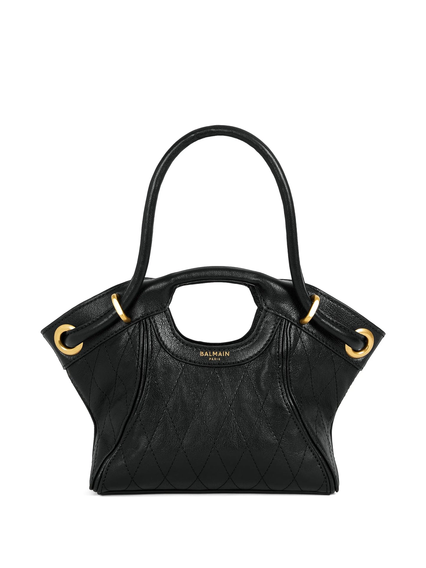 small tote in smooth topstitched leather