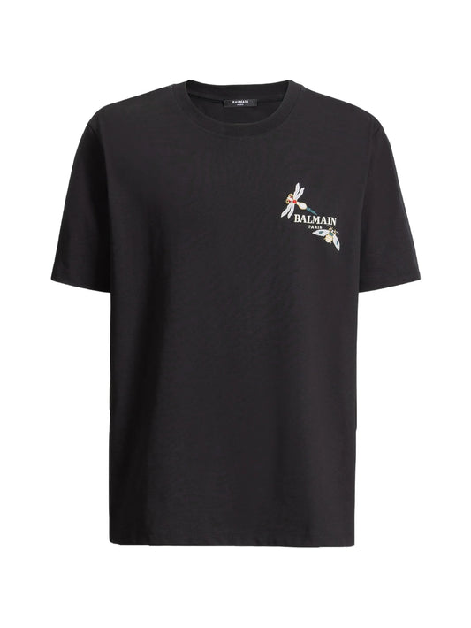 embroidered Balmain Insect T-shirt