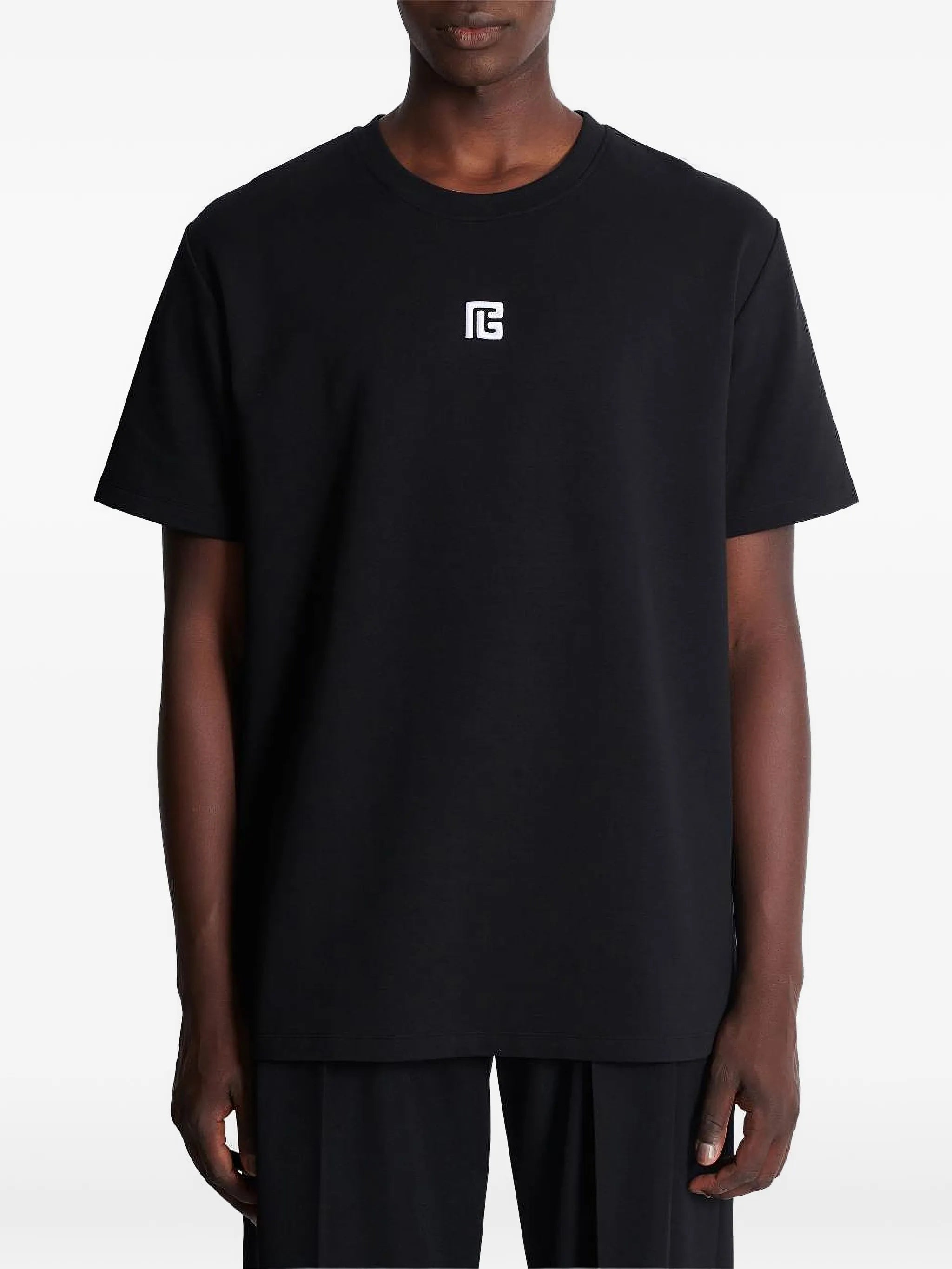 T-shirt with embroidered logo
