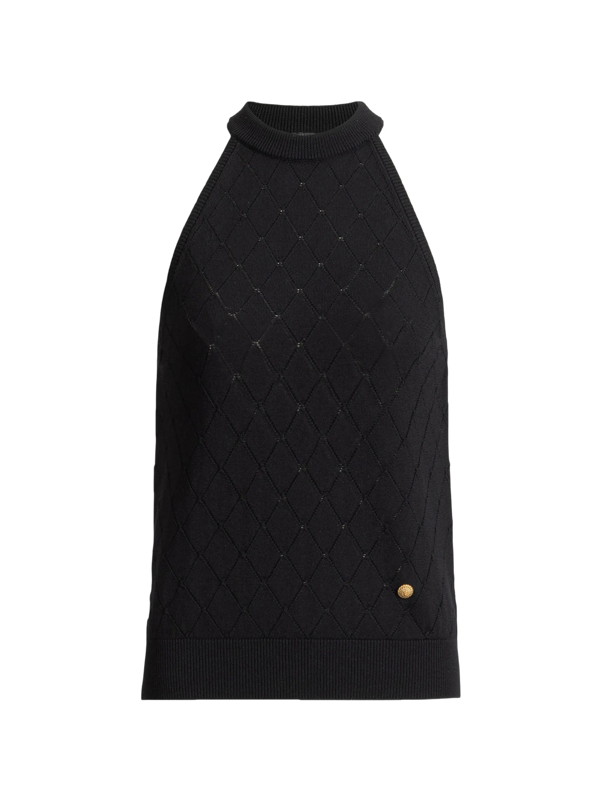 sleeveless knit top