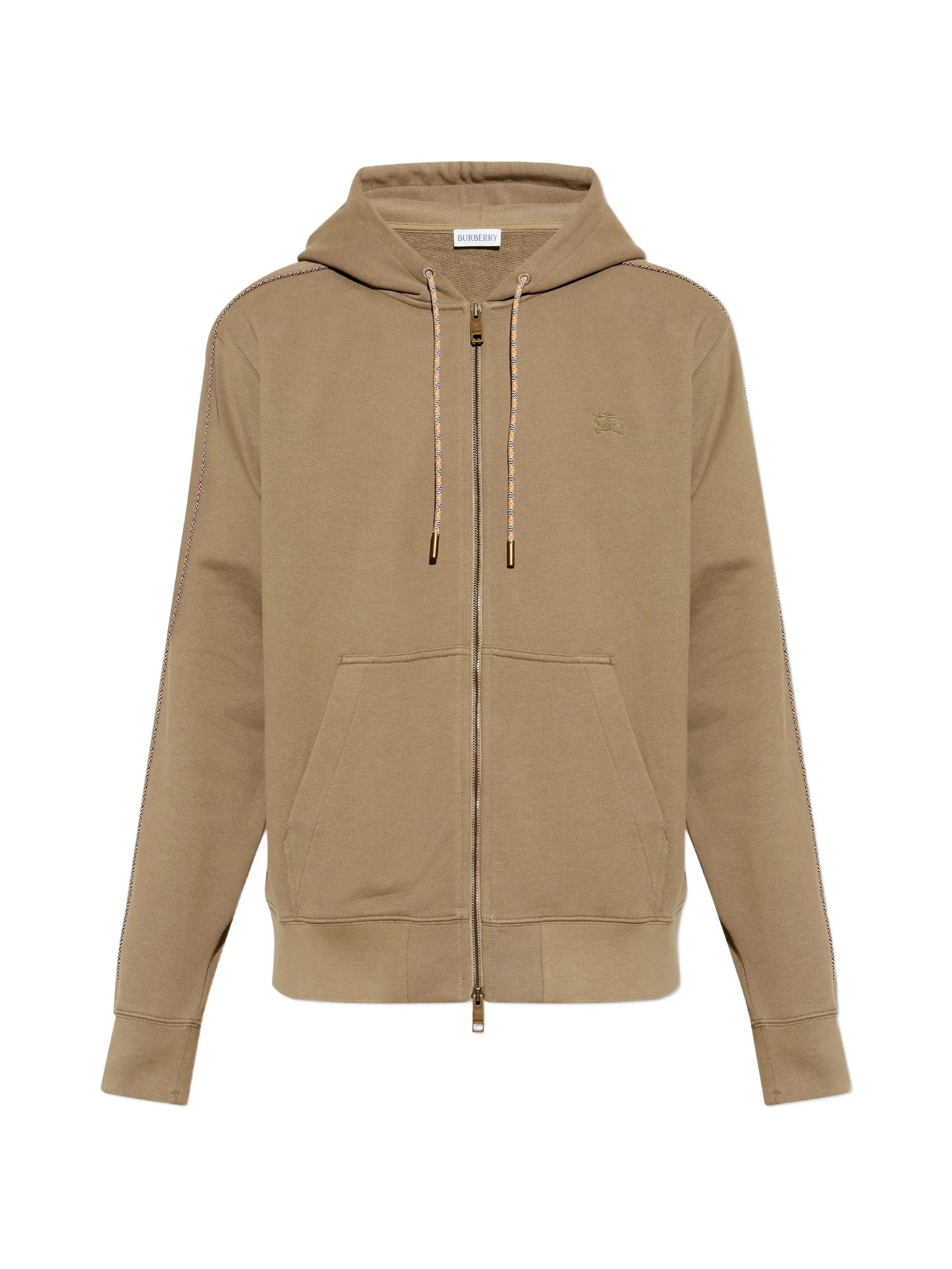 logo-embroidered zip-up hoodie