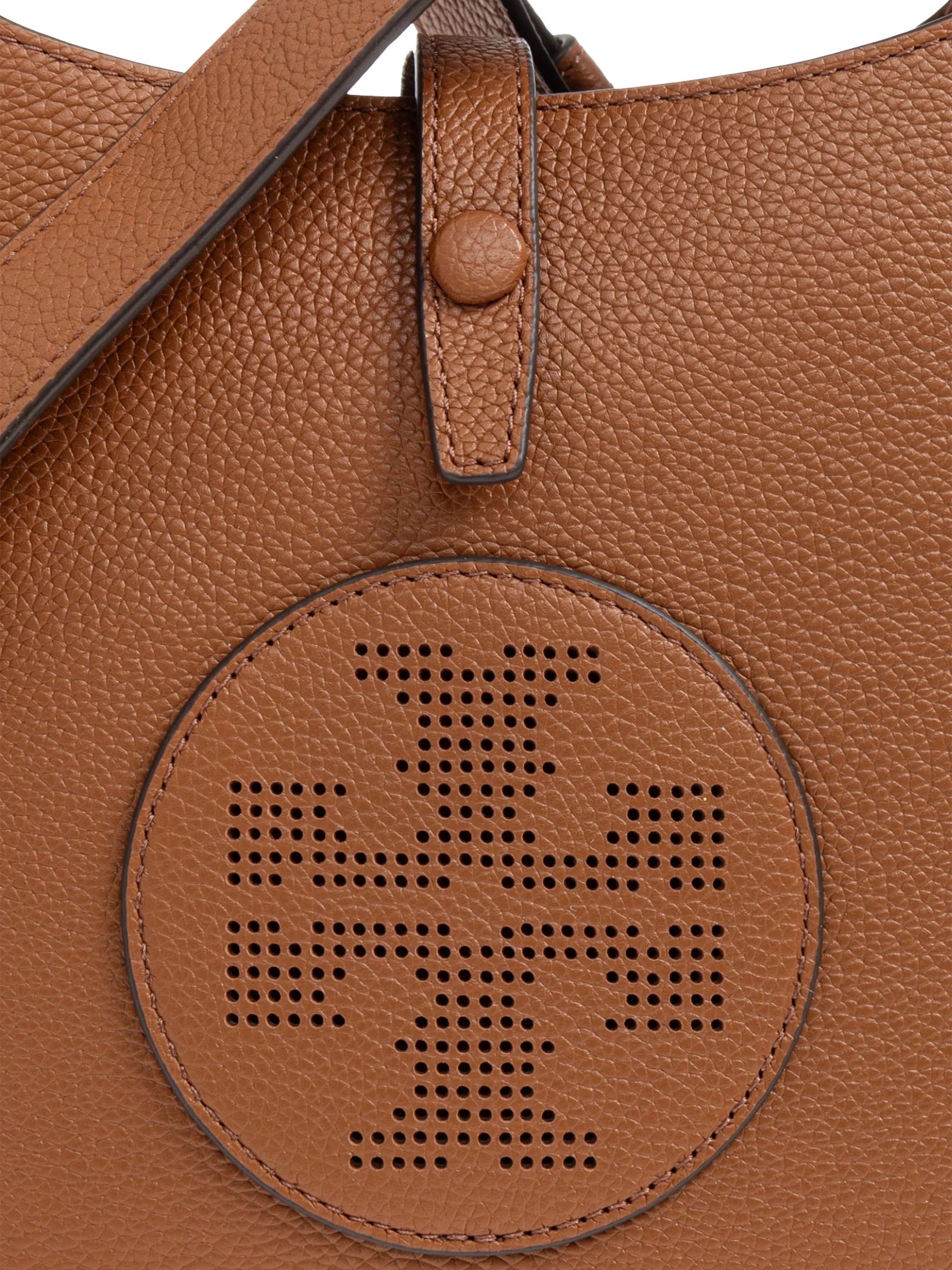 perforated-logo leather cross body bag