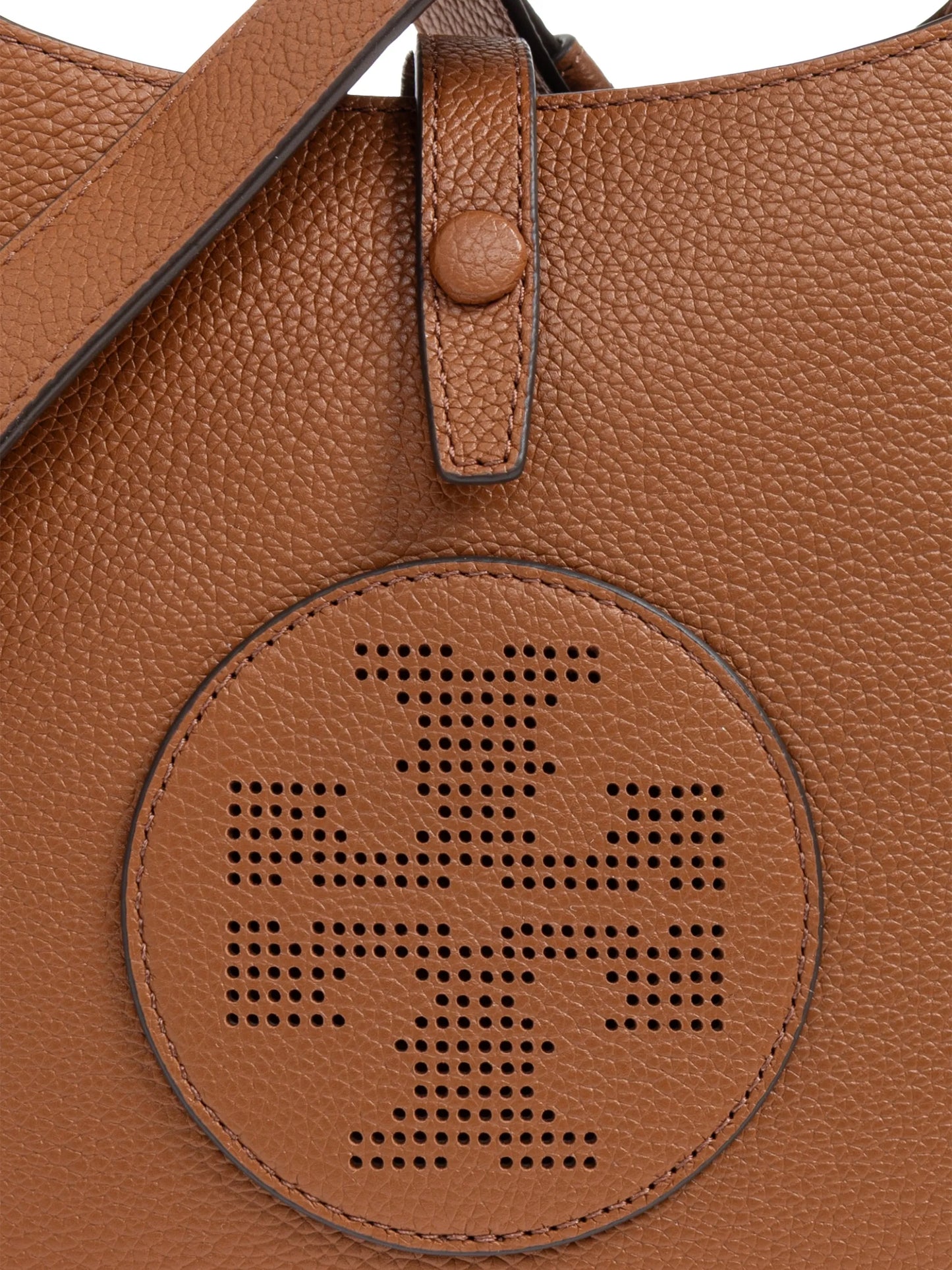 perforated-logo leather cross body bag