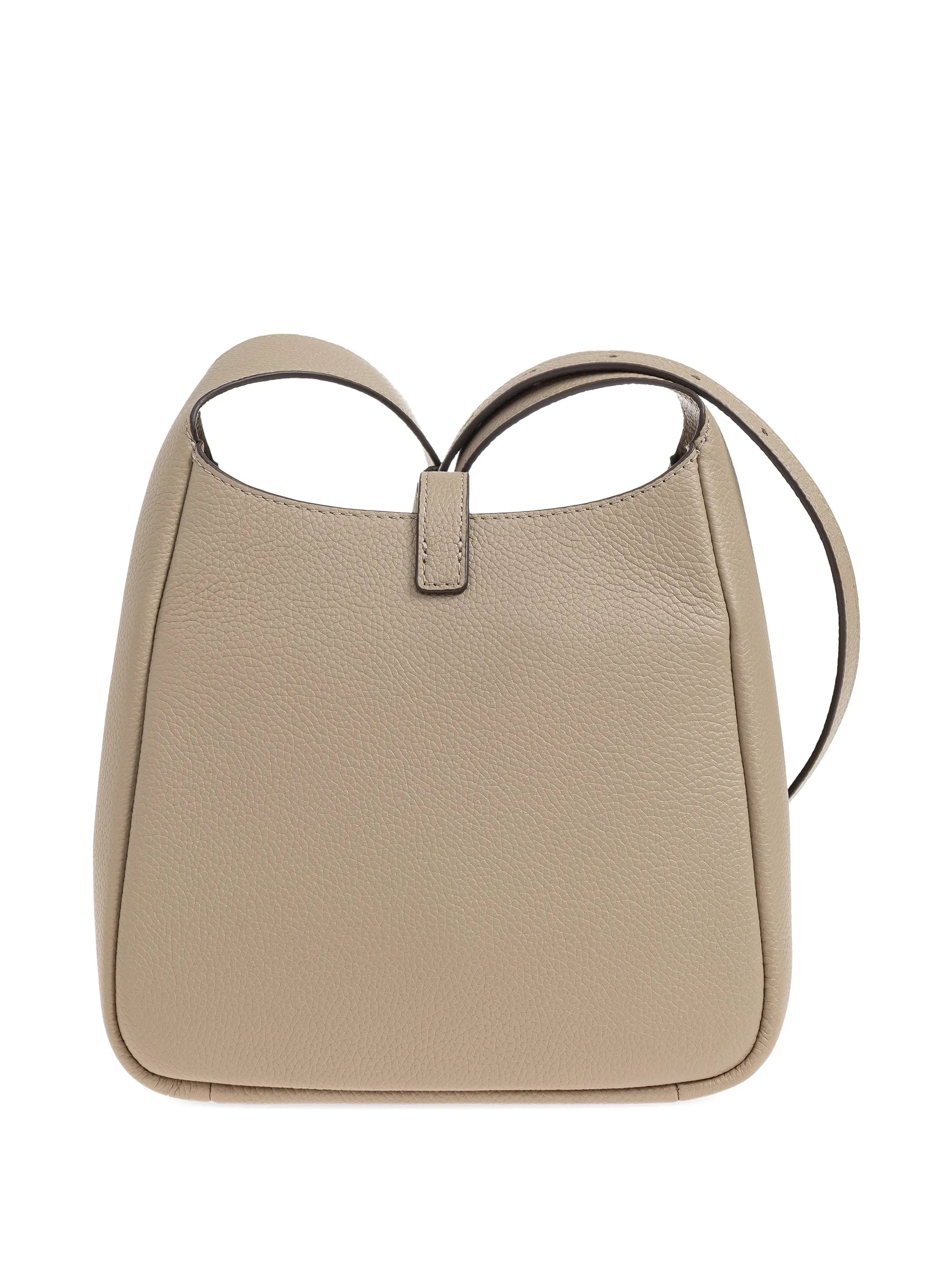 perforated-logo leather shoulder bag