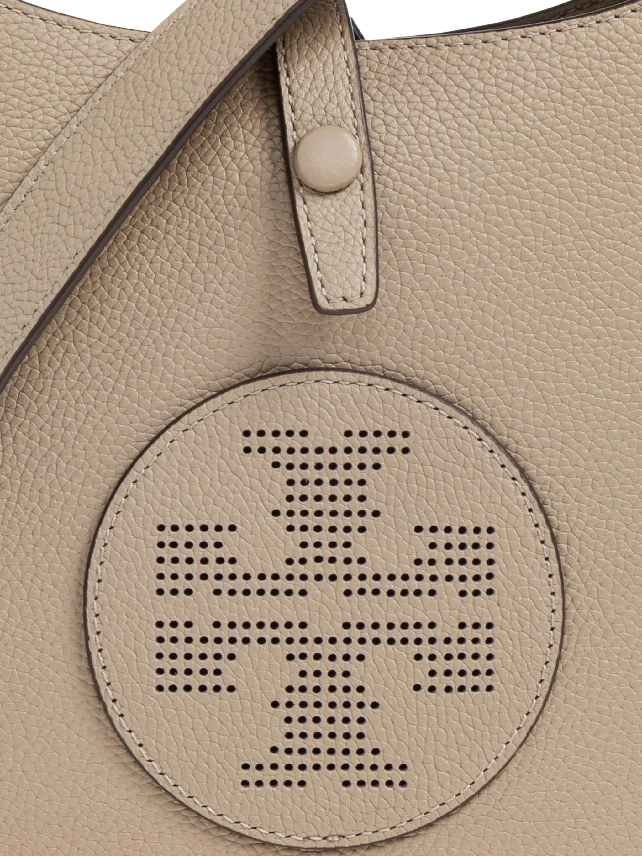 perforated-logo leather shoulder bag
