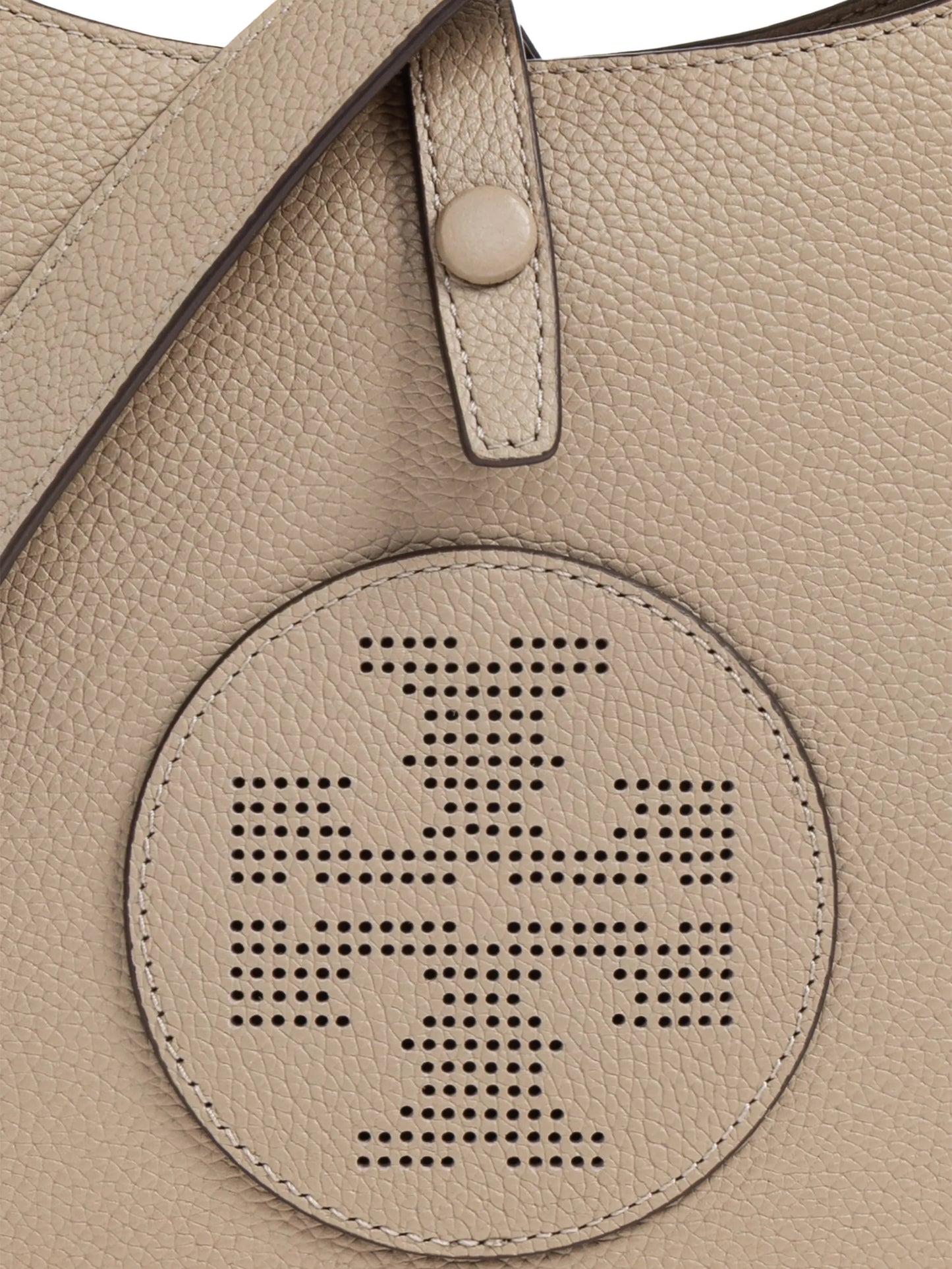 perforated-logo leather shoulder bag